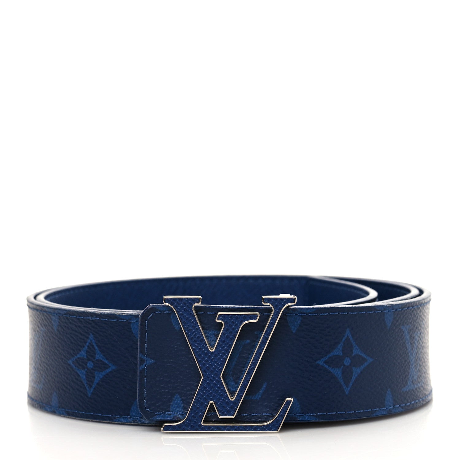 Louis Vuitton Monogram 40mm Reversible LV Initiales Belt 100 40 Cobalt Blue 1 of 6