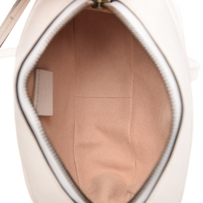 Gucci Calfskin Matelasse Mini GG Marmont Chain Shoulder Bag White 5 of 7