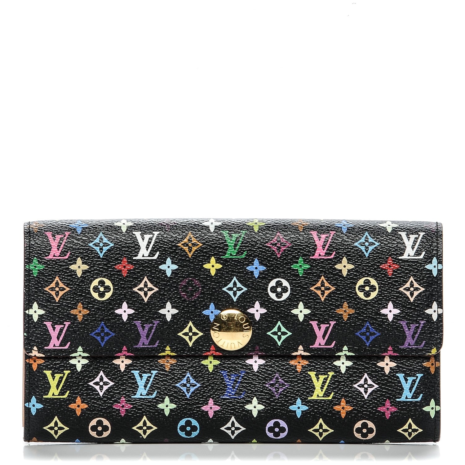 Louis Vuitton Monogram Multicolor Sarah Wallet Black 1 of 7