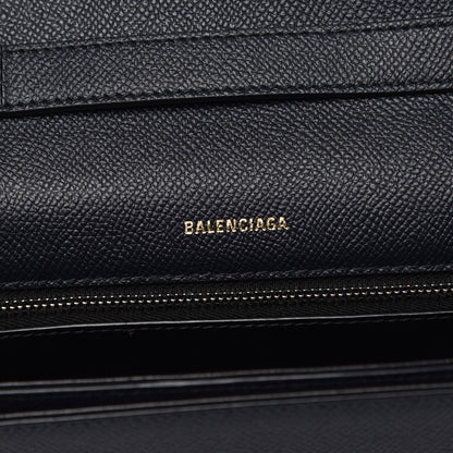 Balenciaga Signature Grained Calfskin Logo S Ville Day Bag Bleu Tempete Jaune 6 of 7