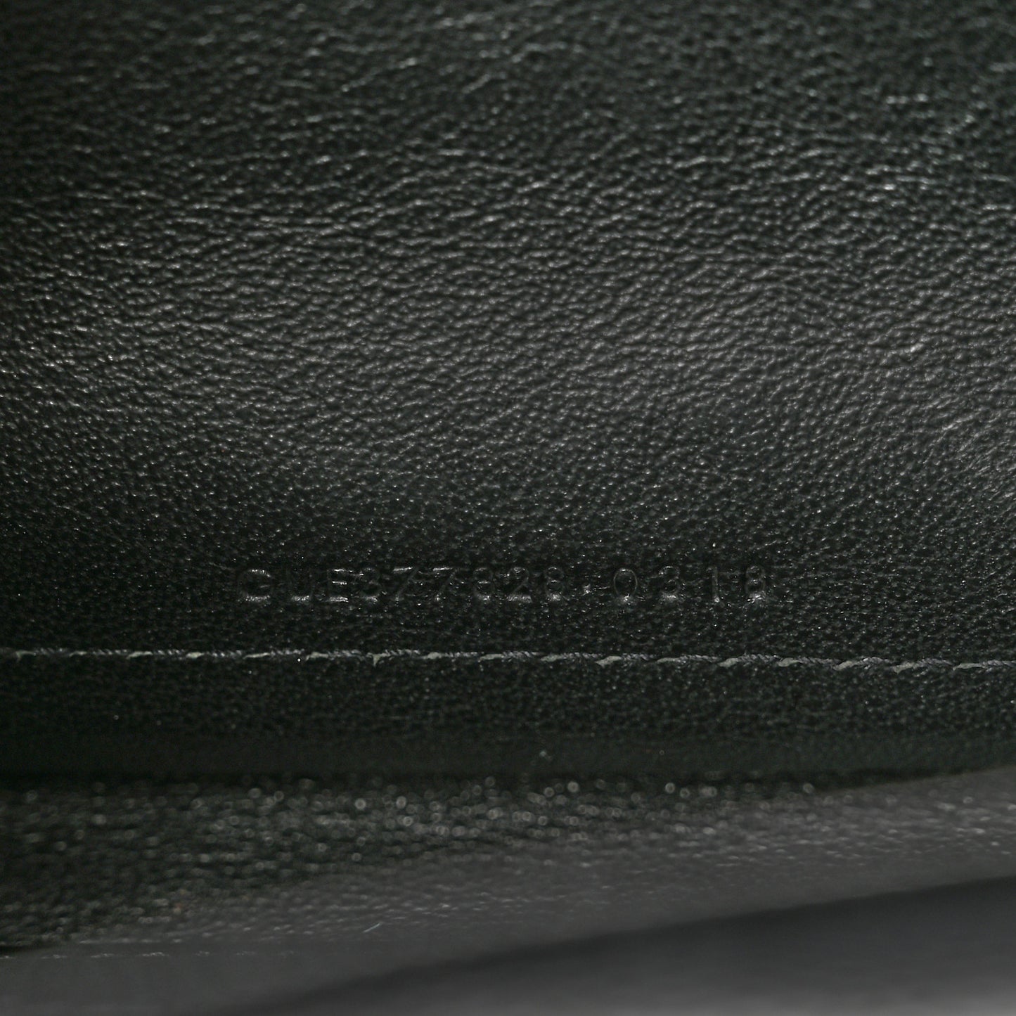 Grain De Poudre Matelasse Chevron Monogram Chain Wallet Black