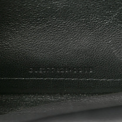 Saint Laurent Grain De Poudre Matelasse Chevron Monogram Chain Wallet Black 7 of 13