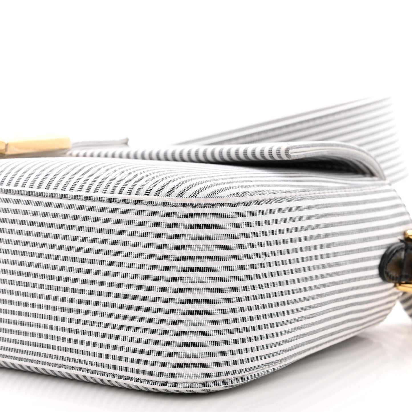 Cotton Cuoio Bretagna Striped Baguette Grigio White Black