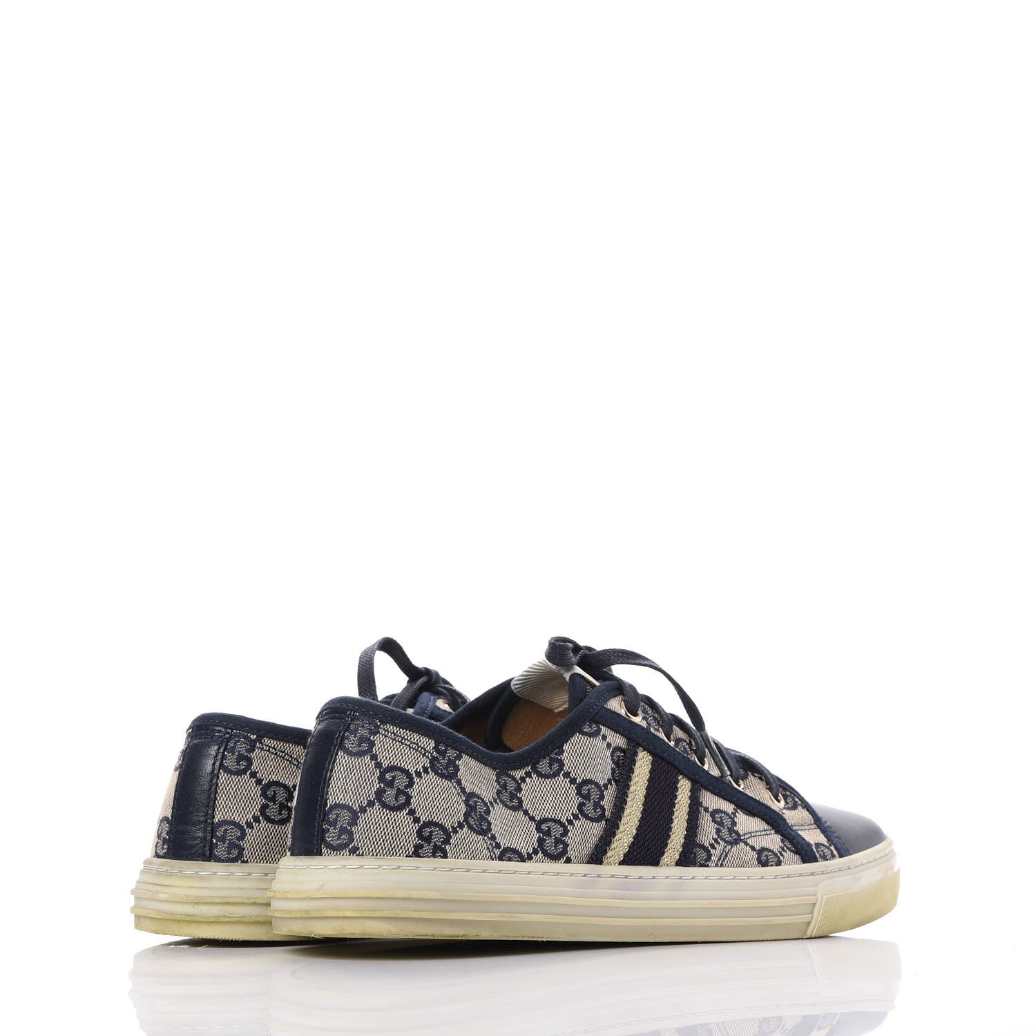 Gucci Monogram Web Sneakers 39 Navy Blue 4 of 15