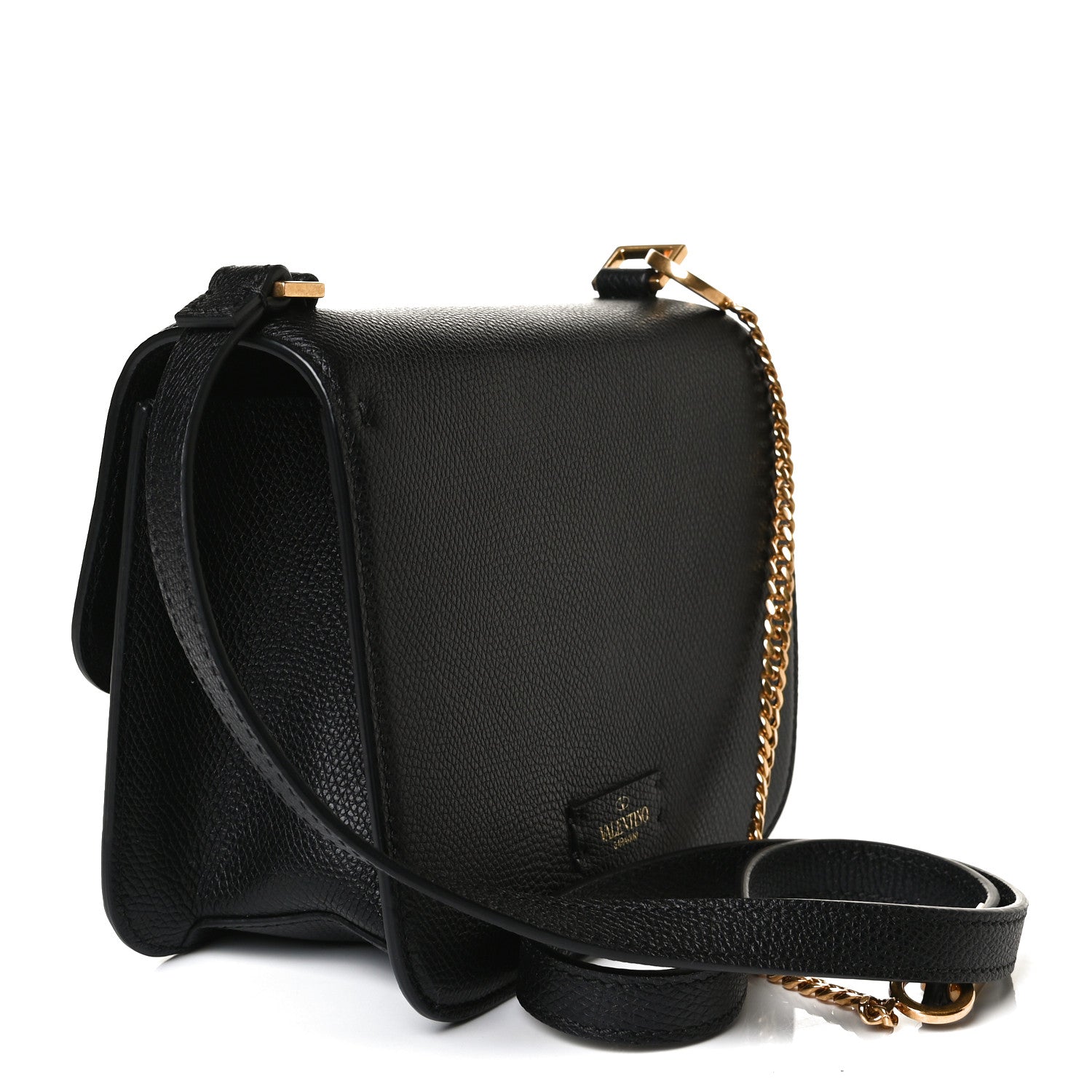 Valentino Garavani Grainy Calfskin Small VSling Shoulder Bag Black 3 of 13