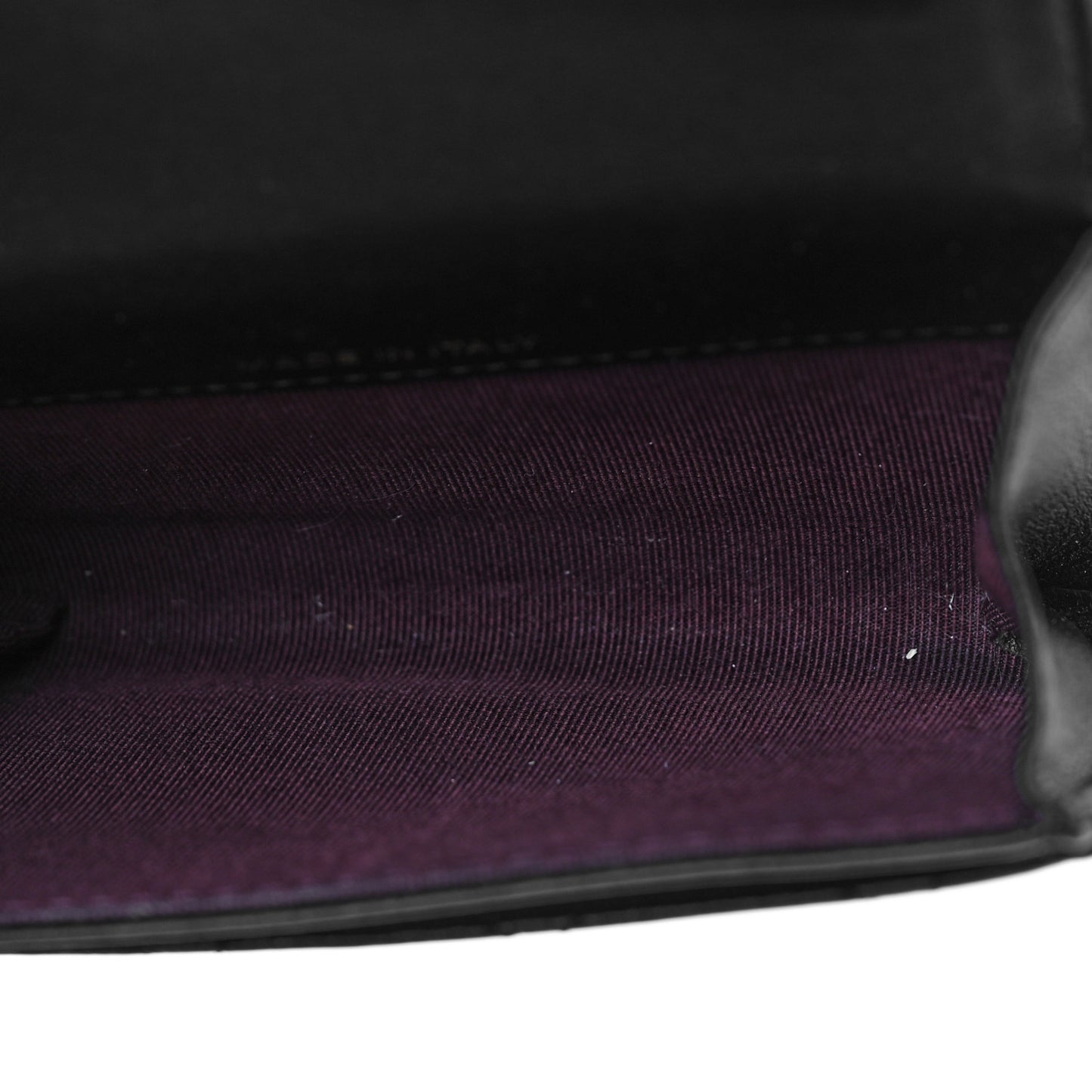 Aged Calfskin Quilted Reissue Flap Card Holder Black