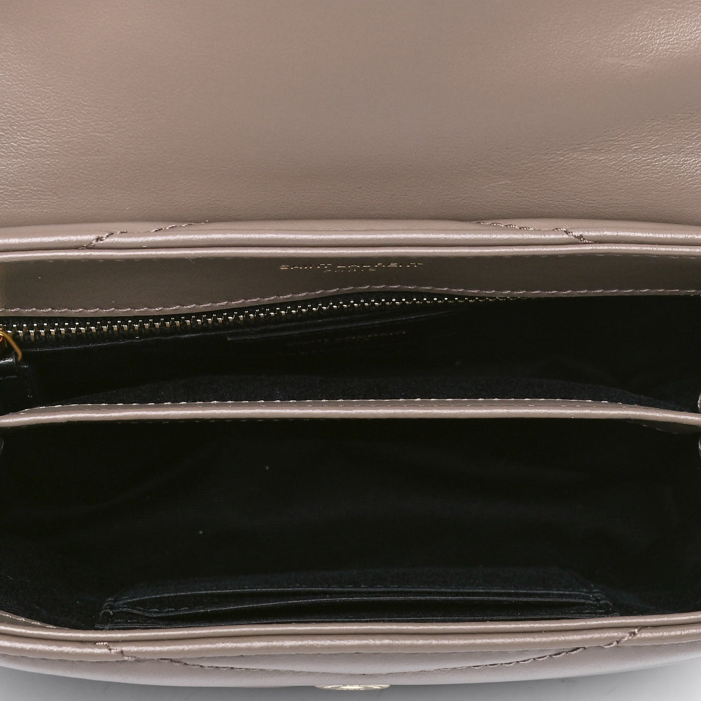 Calfskin Y Quilted Monogram Toy Loulou Crossbody Bag Dark Beige
