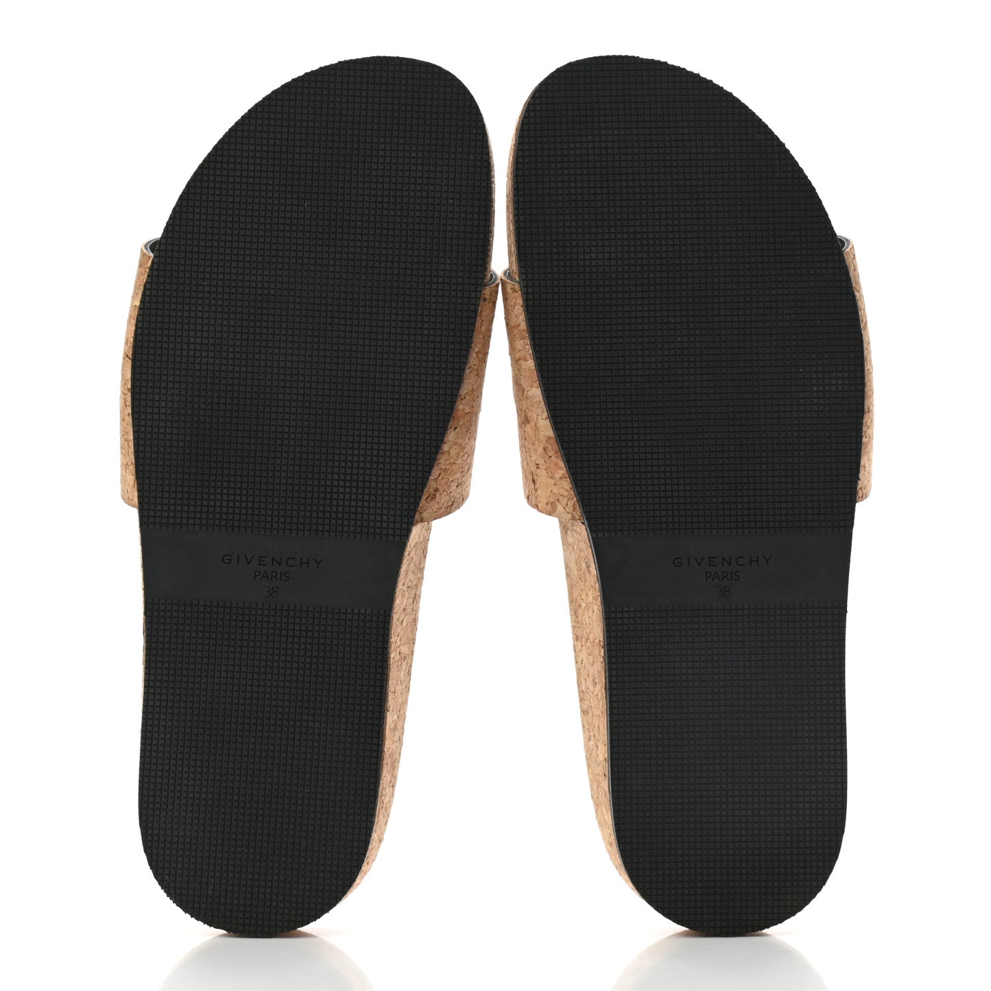 Cork Logo Slide Sandals 38 Natural