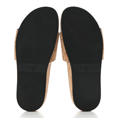 Givenchy Cork Logo Slide Sandals 38 Natural 5 of 10