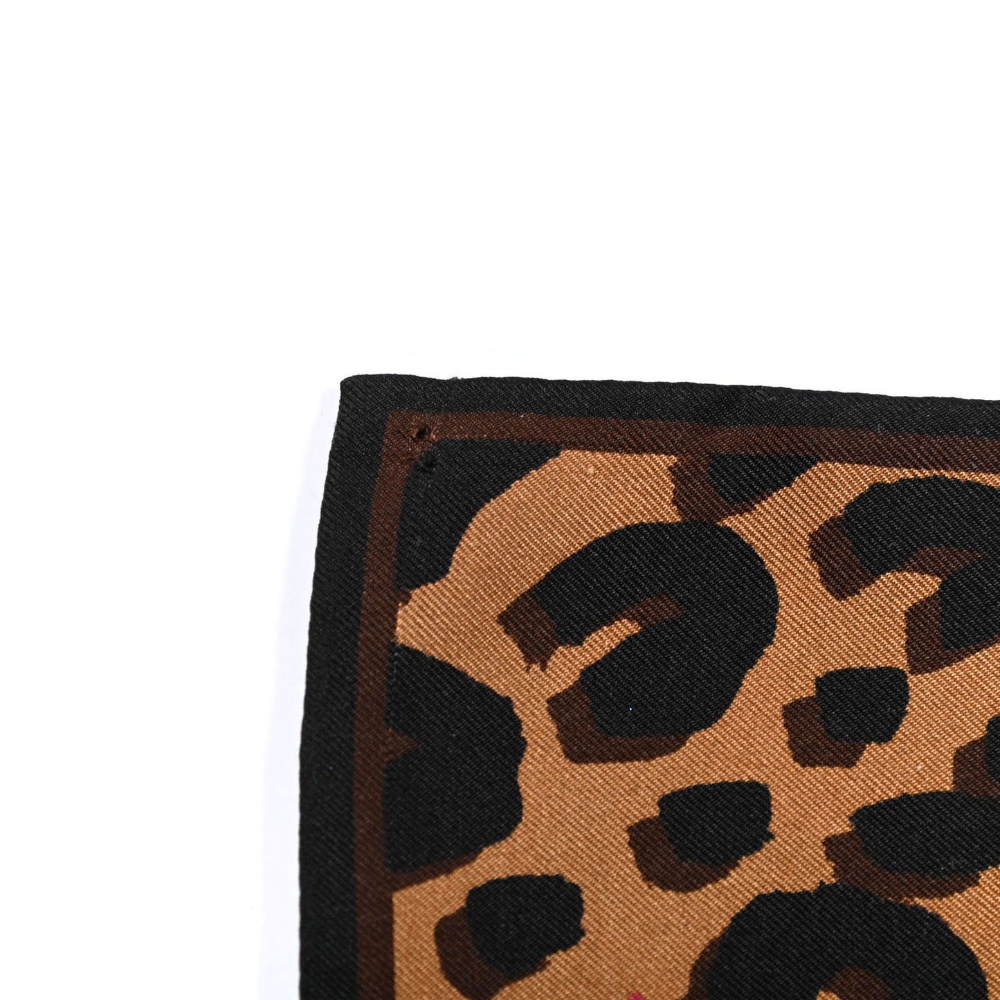 Silk Leopard Bandeau Scarf Marron