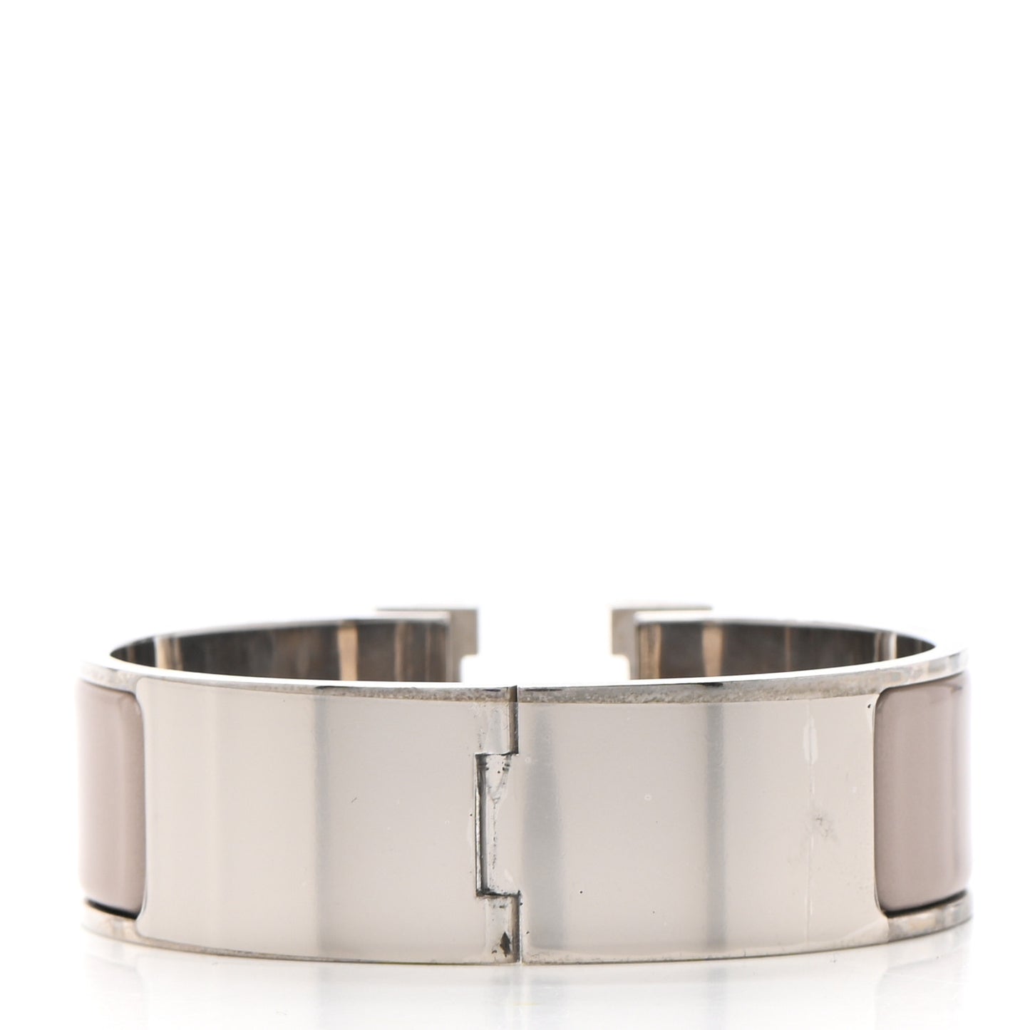 Enamel Wide Clic Clac H Bracelet GM Marron Glace