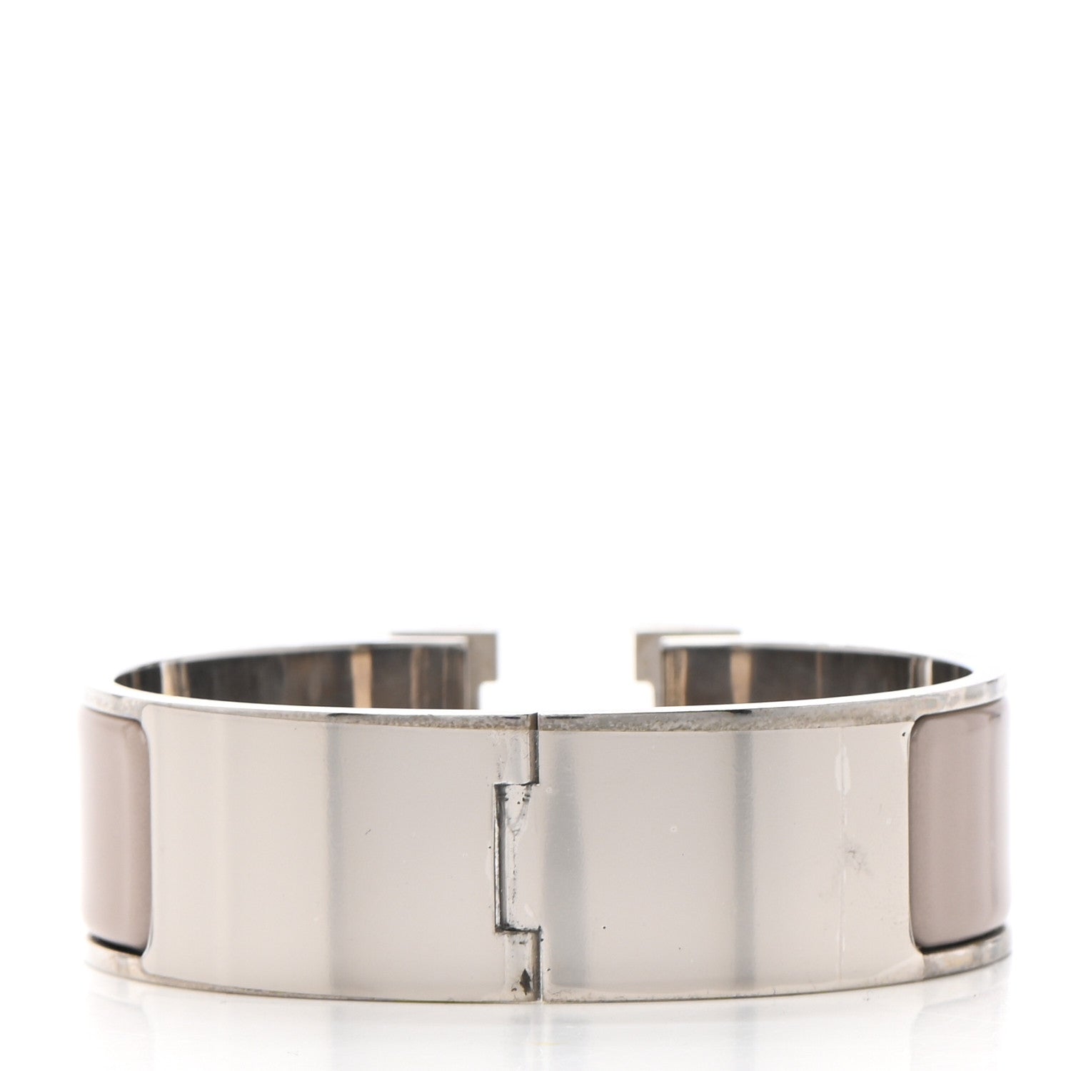 Hermes Enamel Wide Clic Clac H Bracelet GM Marron Glace 3 of 5