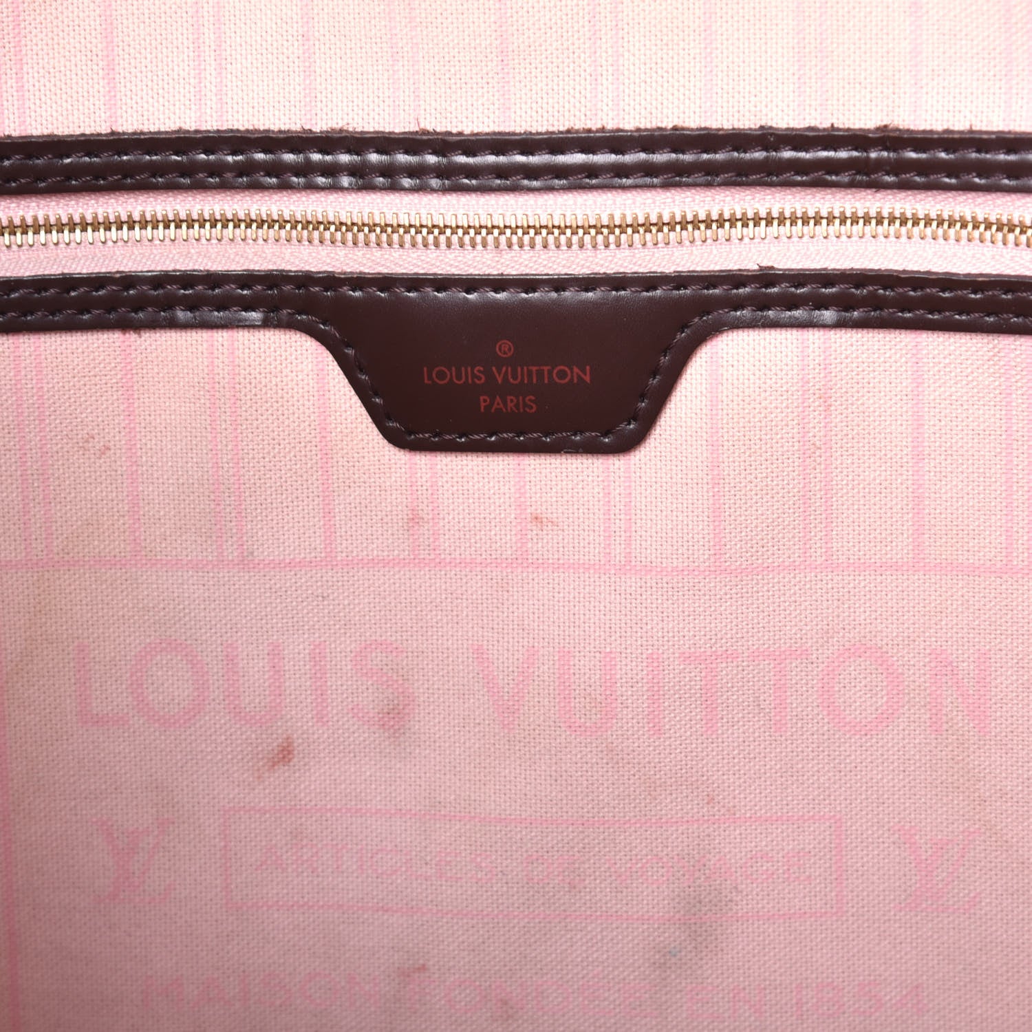 Louis Vuitton Damier Ebene Neo Neverfull MM Rose Ballerine 7 of 11