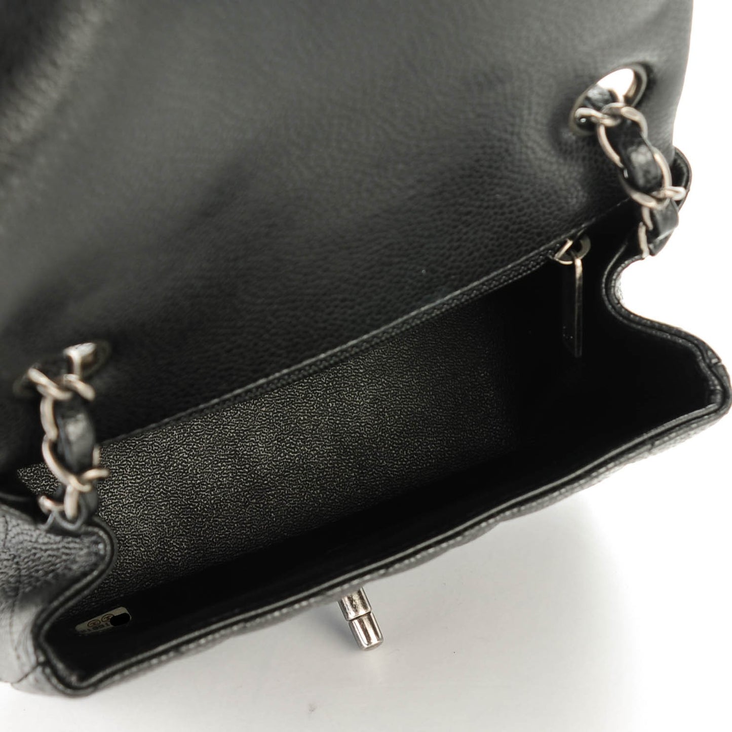 Caviar Quilted Mini Square Flap Black