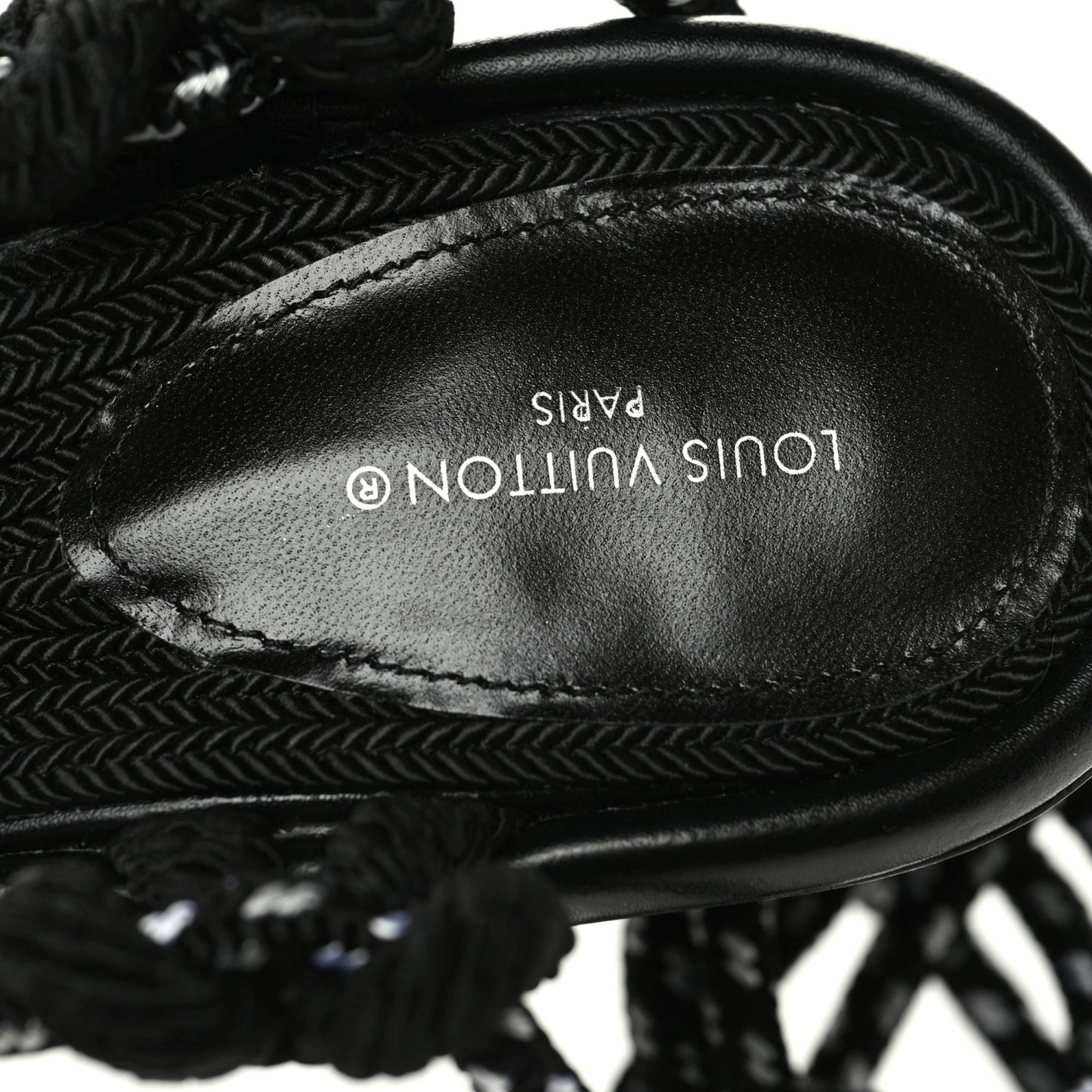 Fabric Maia Rope Wedge Sandal 40 Black
