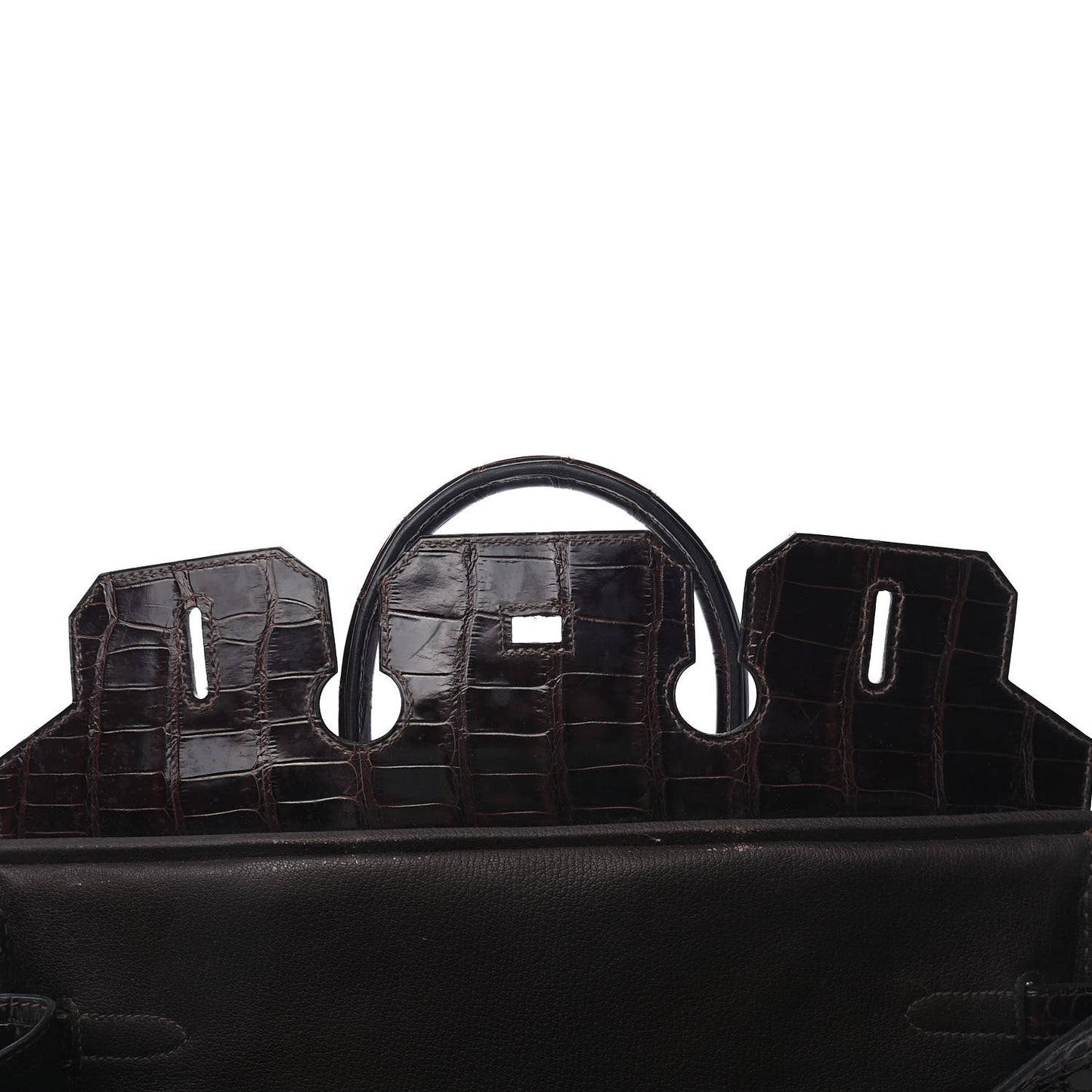 Shiny Porosus Crocodile Birkin 35 Cocoan