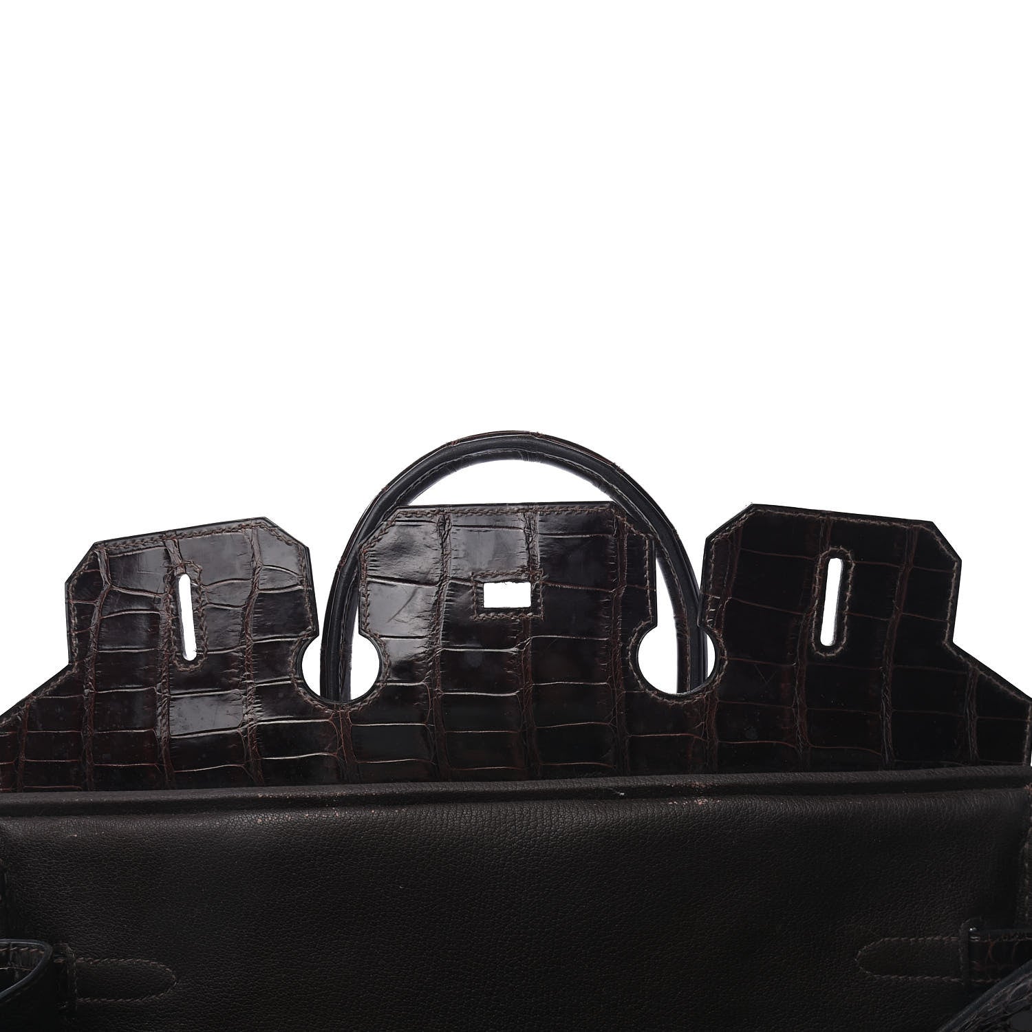 Hermes Shiny Porosus Crocodile Birkin 35 Cocoan 16 of 31