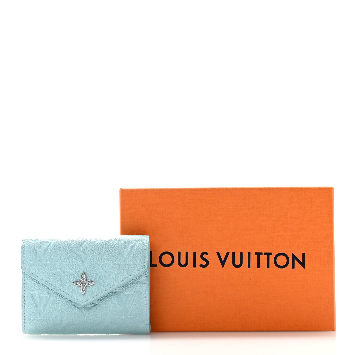 Empreinte Monogram Flower Victorine Wallet Azur Frost