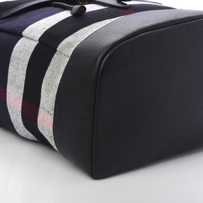 Burberry Overdyed Canvas Mega Check Drifton Backpack Black 5 of 8