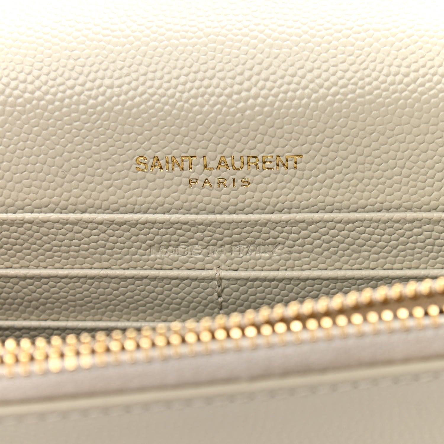 Saint Laurent Grain De Poudre Classic Monogram Kate Tassel Chain Wallet Crema Soft 5 of 11