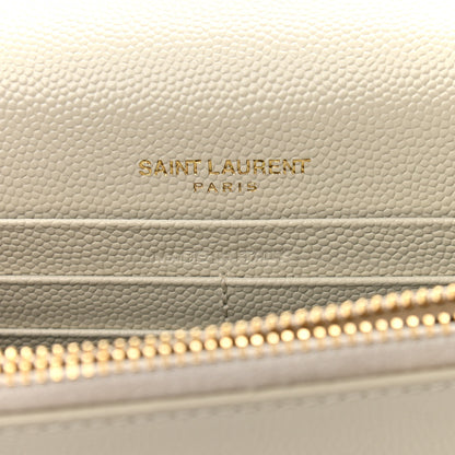 Saint Laurent Grain De Poudre Classic Monogram Kate Tassel Chain Wallet Crema Soft 5 of 11