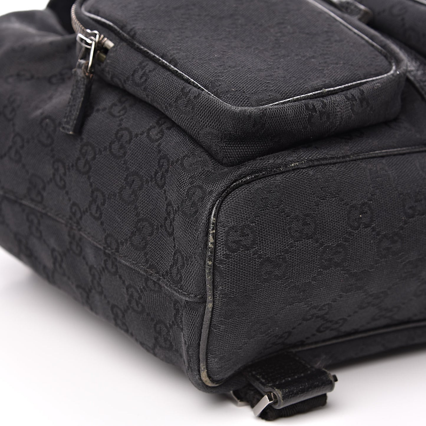 GG Monogram Single Buckle Backpack Black