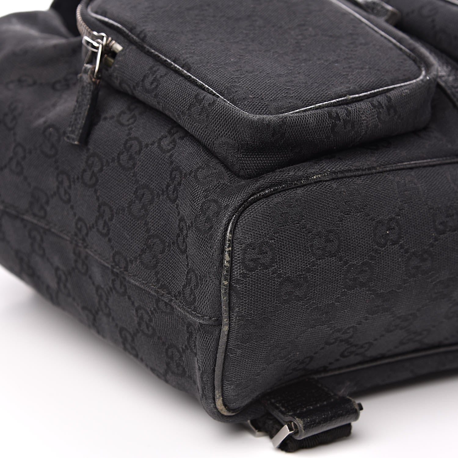 Gucci GG Monogram Single Buckle Backpack Black 8 of 14