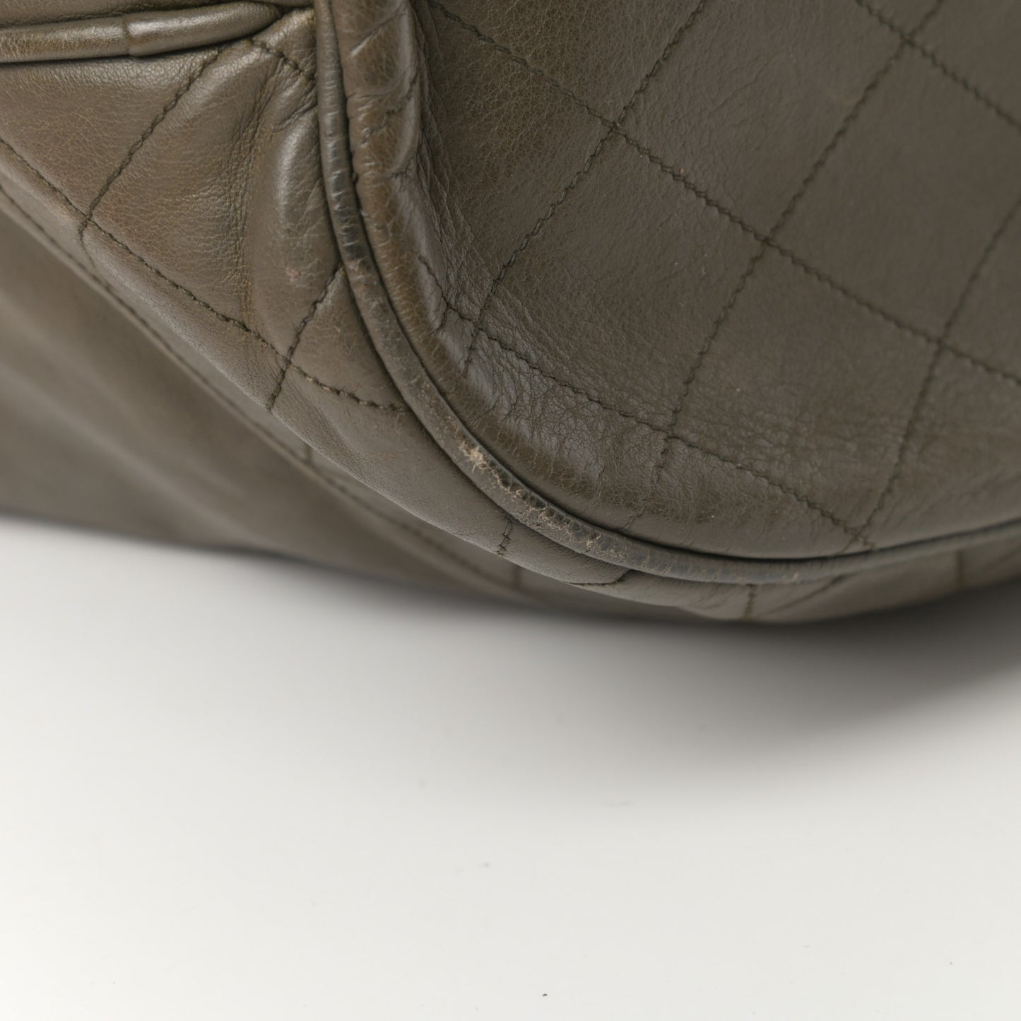 Lambskin CC Drawstring Bag Green