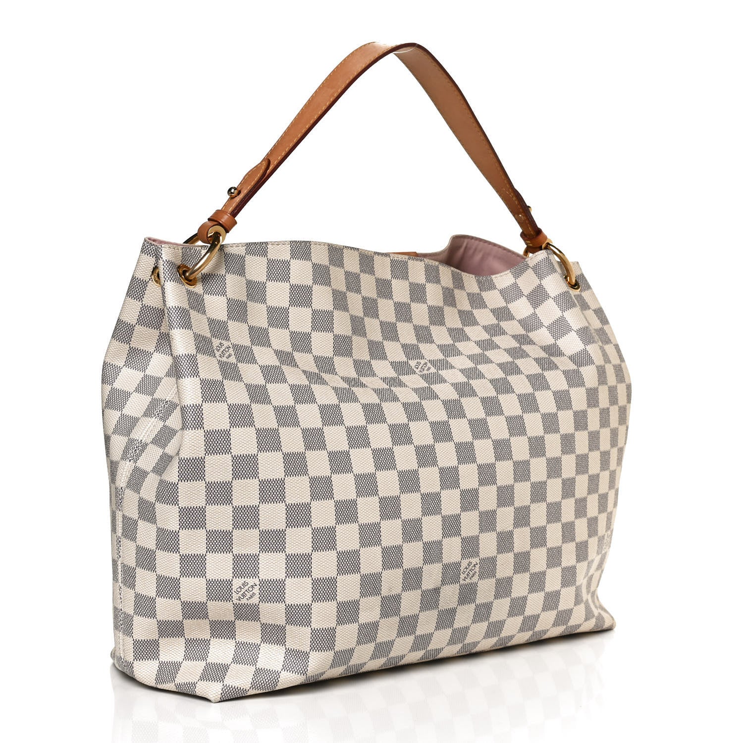 Louis Vuitton Damier Azur Graceful MM Rose Ballerine 2 of 12