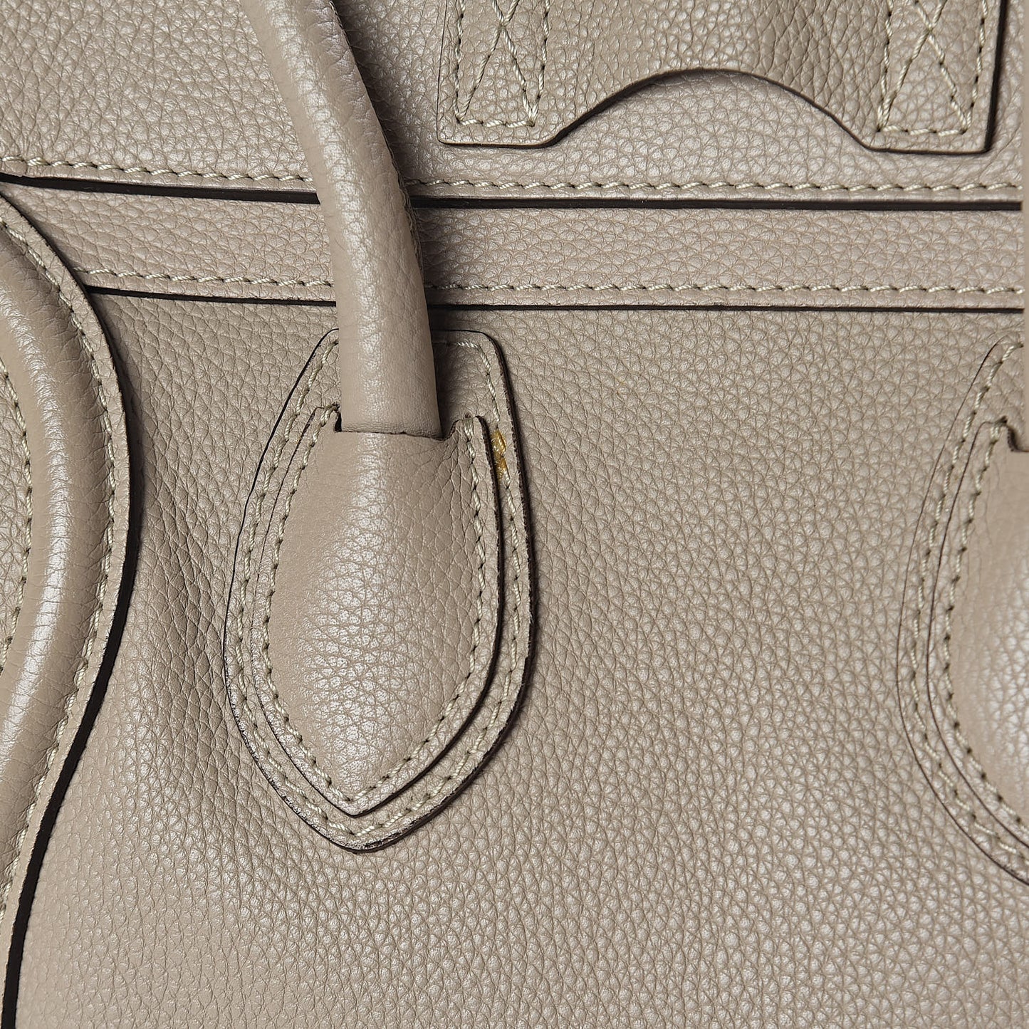 Drummed Calfskin Micro Luggage Dune