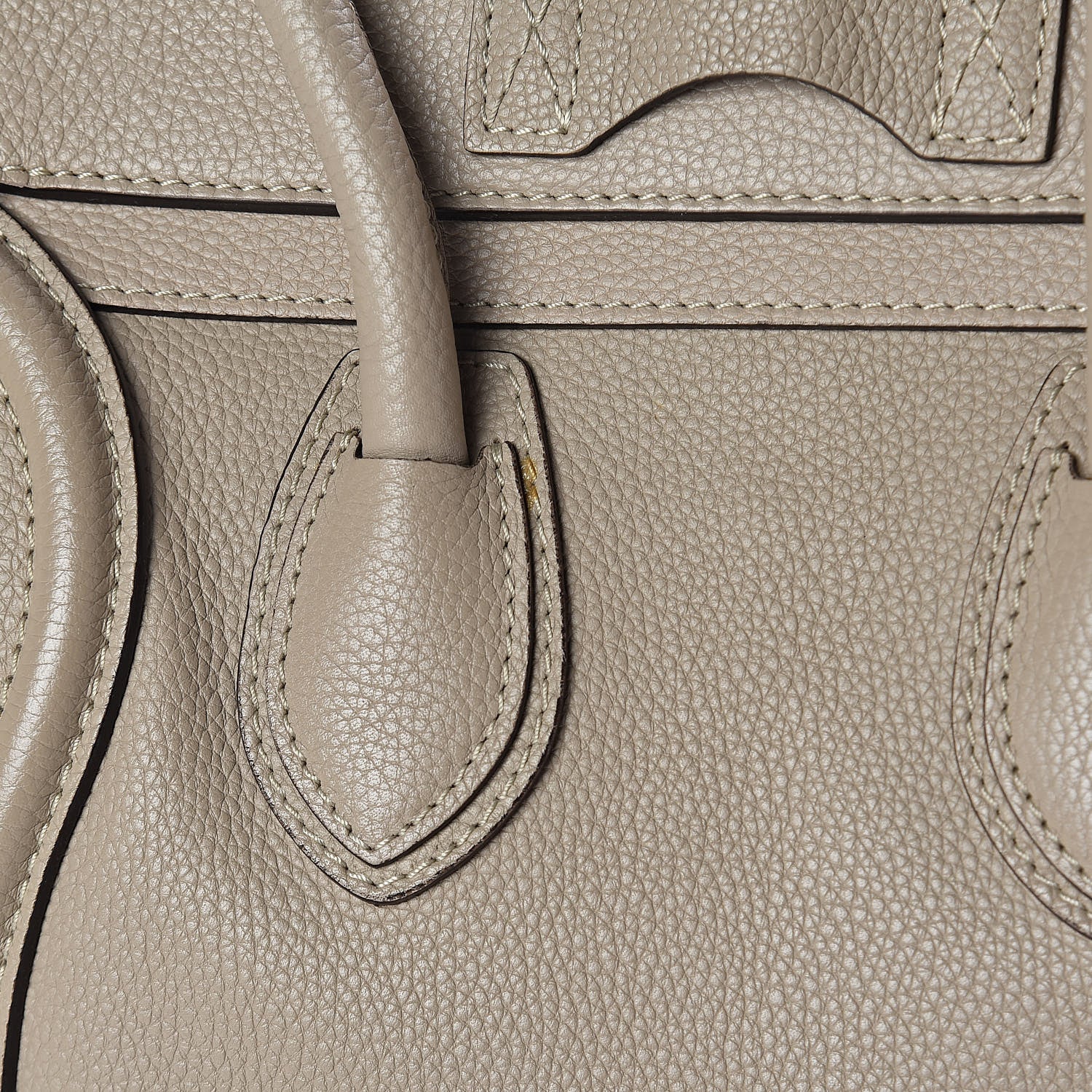 Celine Drummed Calfskin Micro Luggage Dune 11 of 11