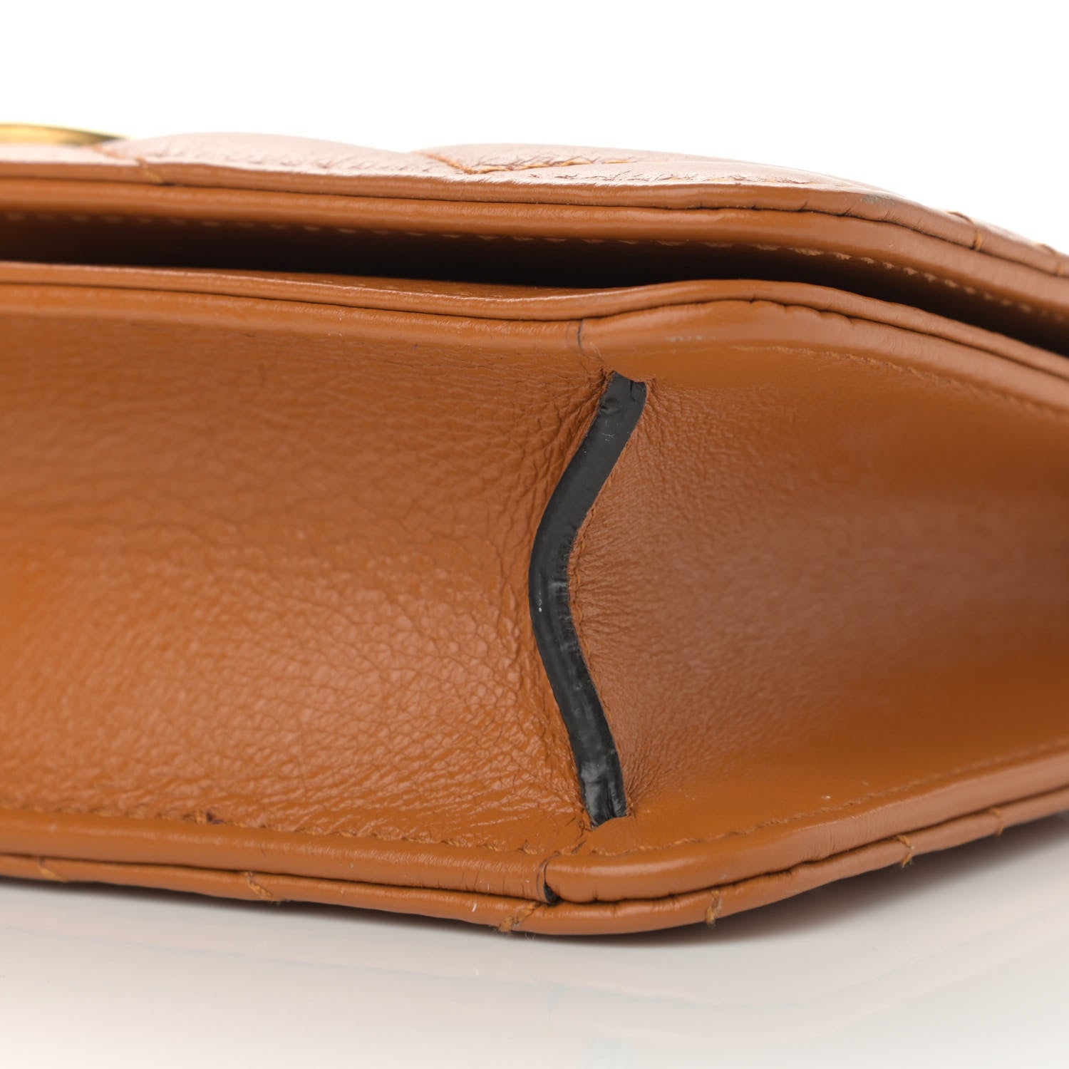 Gucci Calfskin Matelasse GG Marmont Mini Bag Cognac 9 of 10
