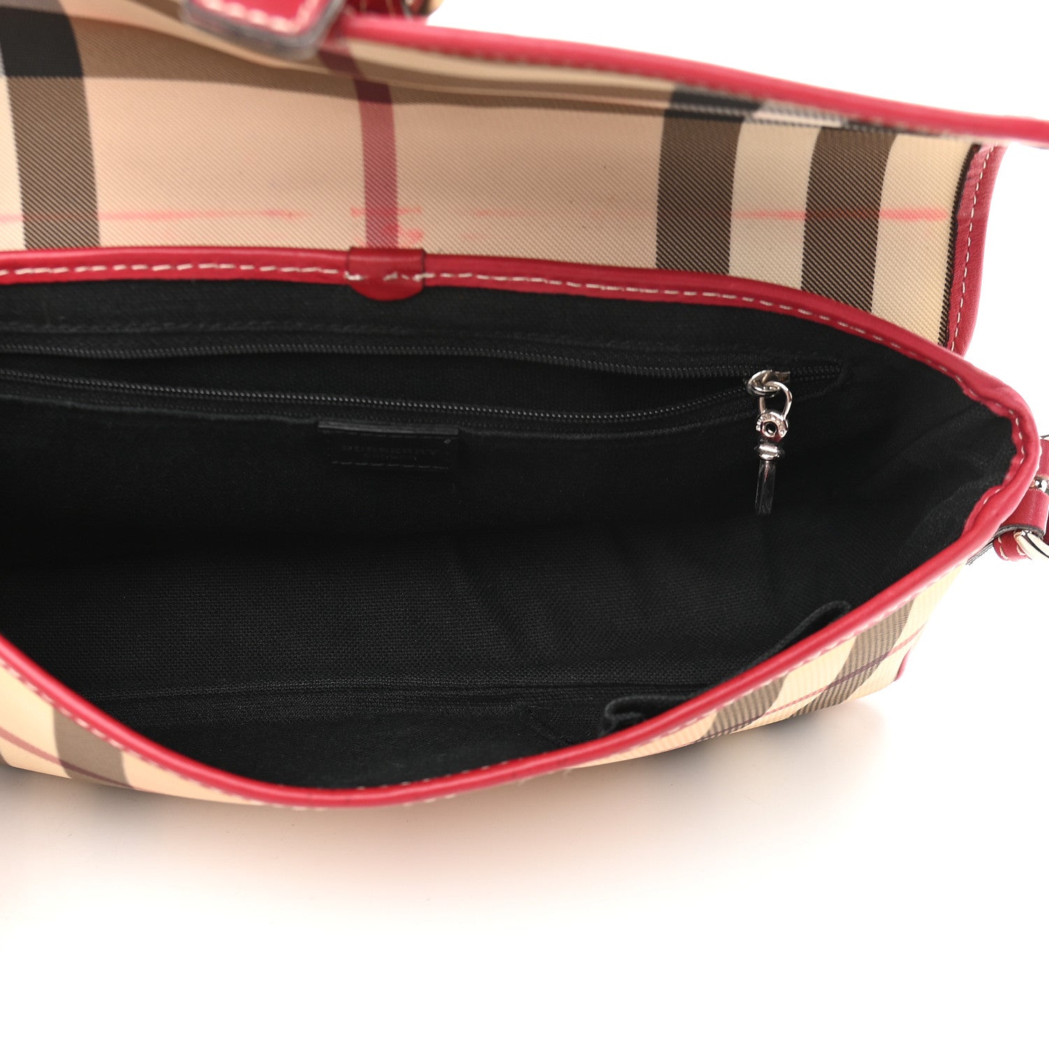 Burberry House Check Buckle Shoulder Bag Red 5 of 13
