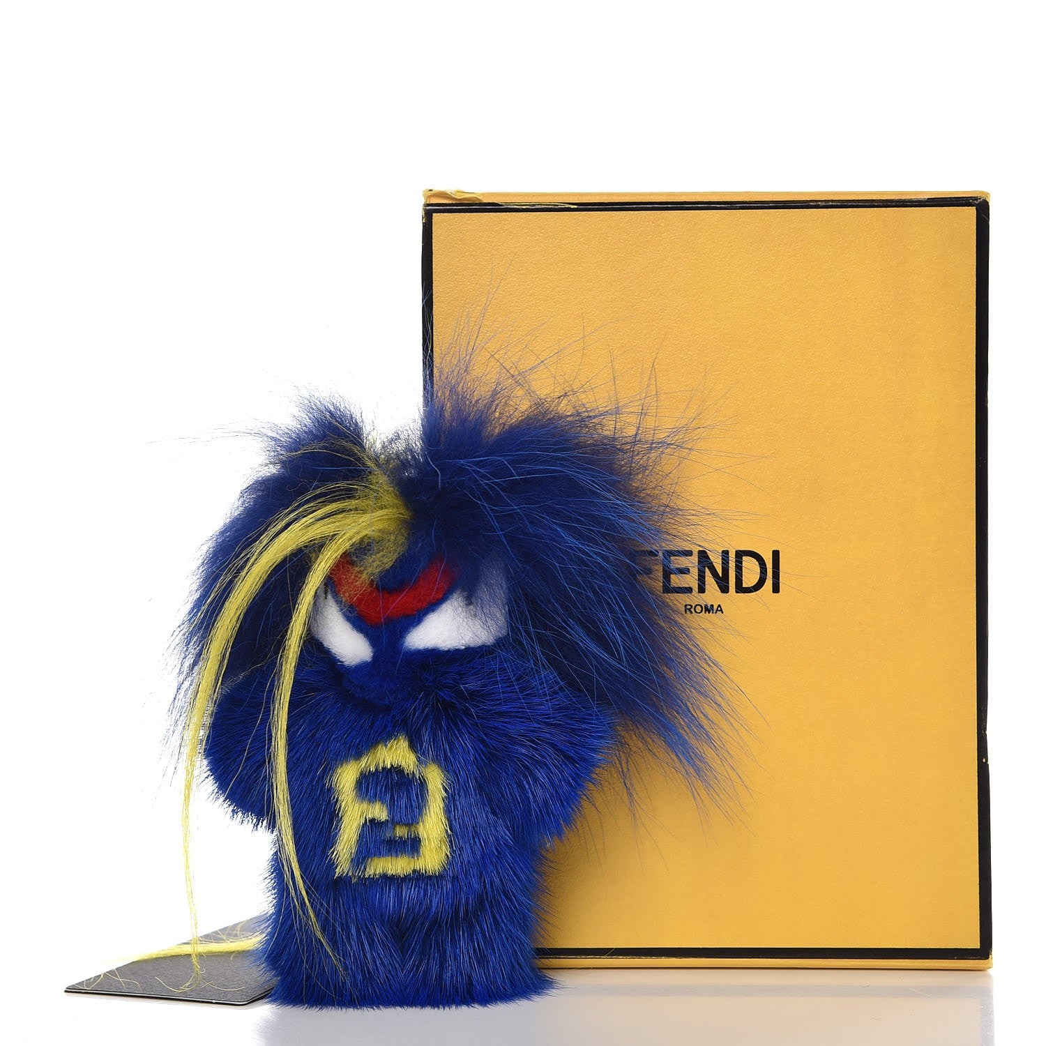 Fendi Mink Fur Fendirumi Bug-Kun Monster Bag Bug Charm Pacific Fluo Yellow 4 of 4
