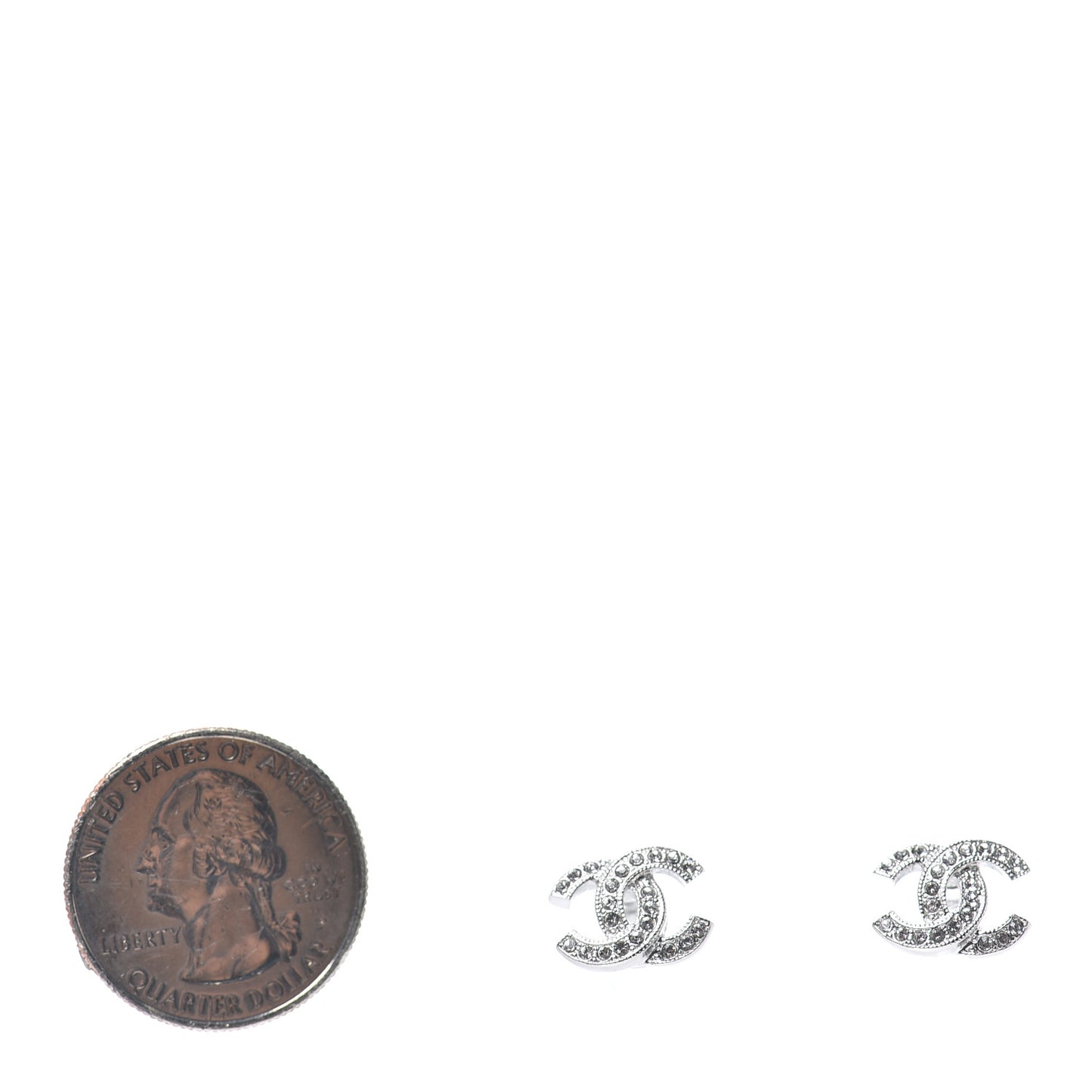 Crystal Mini Timeless CC Earrings Silver