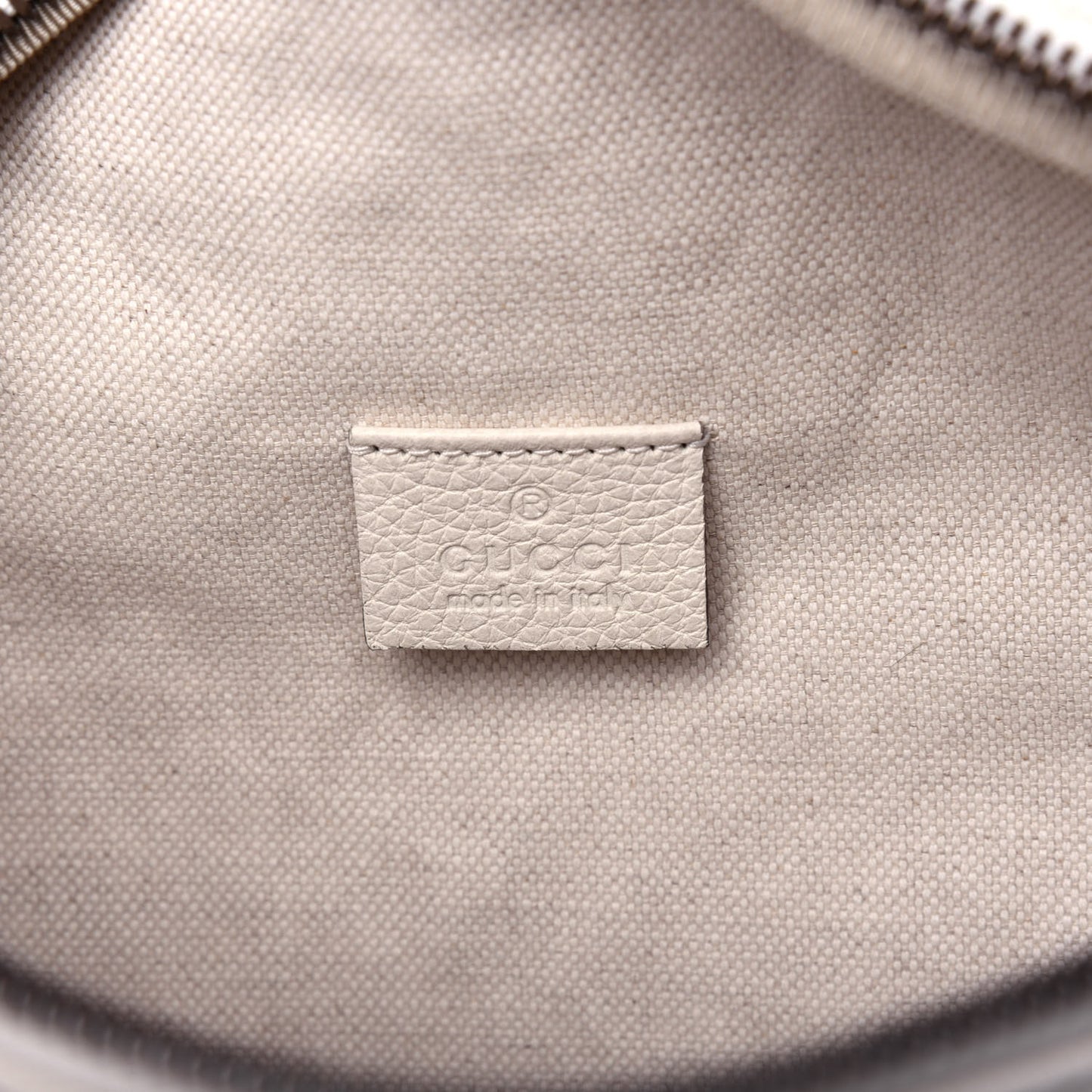 Grained Calfskin Coco Capitan Logo Belt Bag White