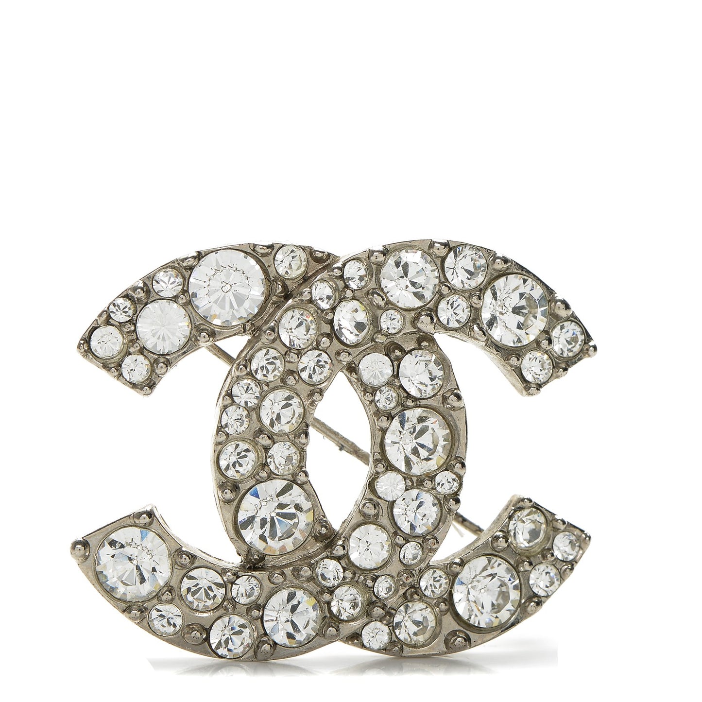 Crystal CC Brooch Silver