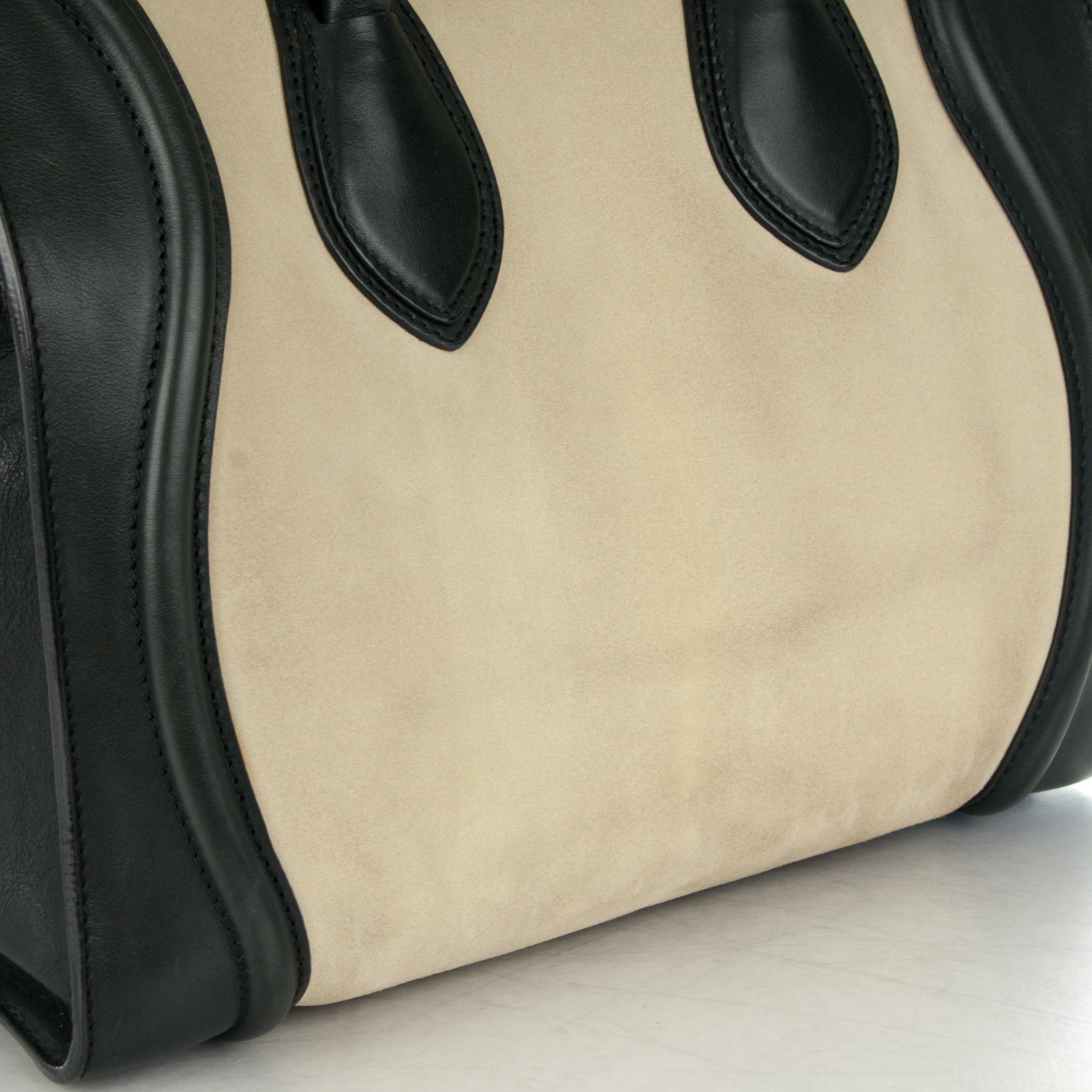 Celine Smooth Calfskin Suede Small Luggage Cream 4 of 9