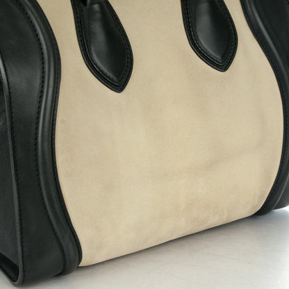 Celine Smooth Calfskin Suede Small Luggage Cream 4 of 9