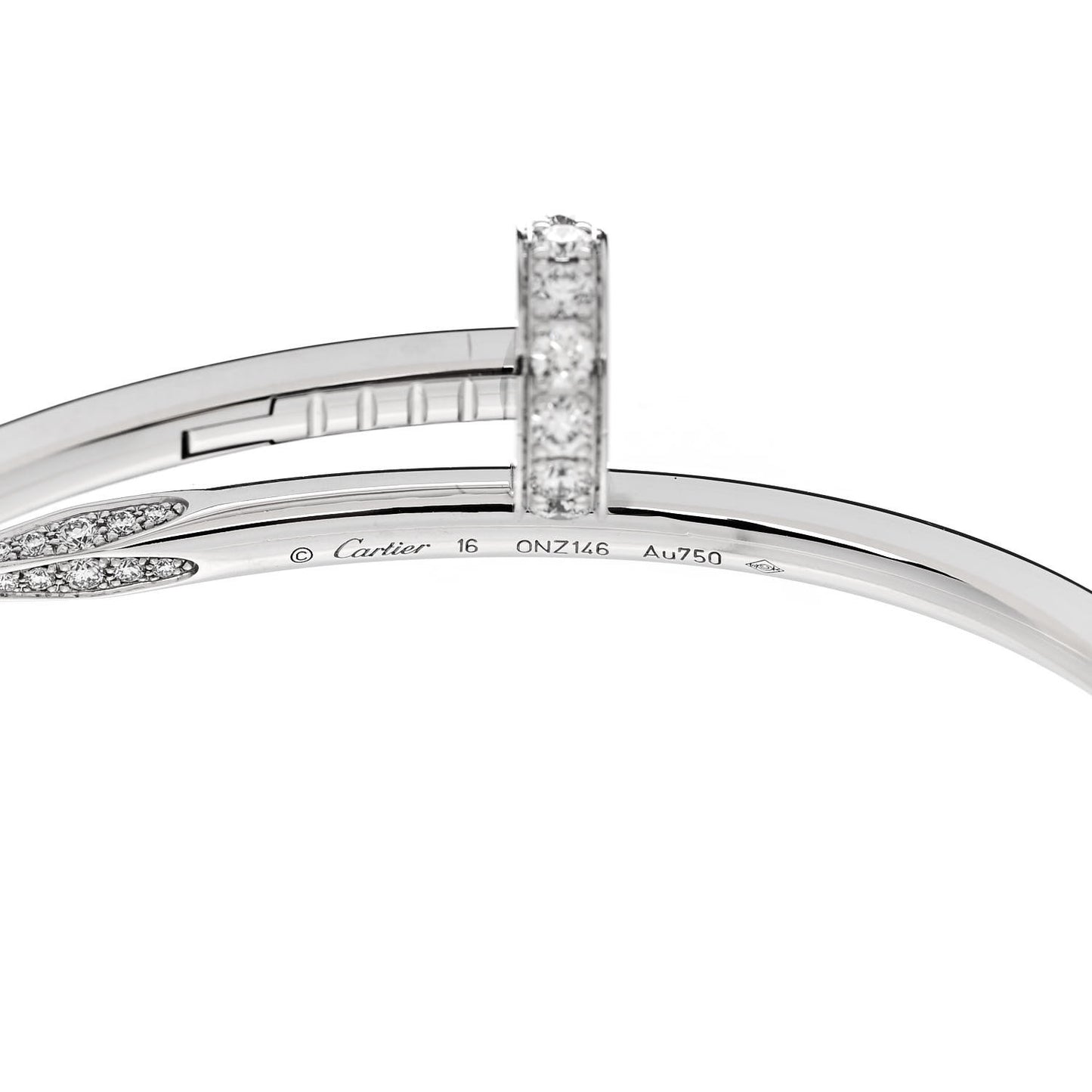18K White Gold Diamond Juste Un Clou Bracelet 16
