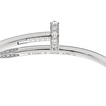 Cartier 18K White Gold Diamond Juste Un Clou Bracelet 16 4 of 5