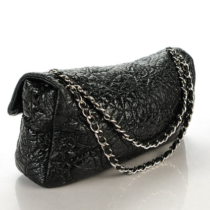 Chanel Vinyl Graphic Edge Flap Black 3 of 7