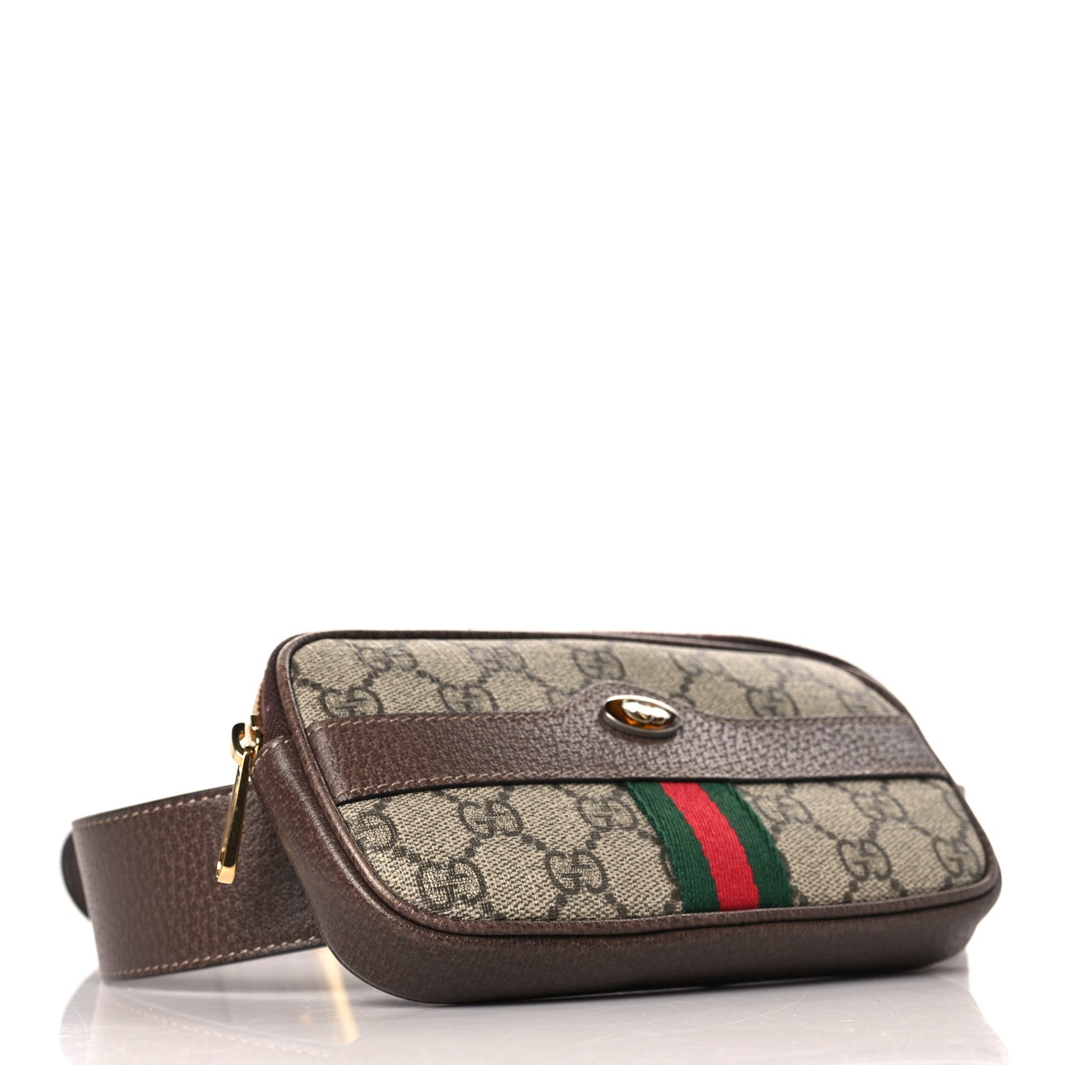 Gucci GG Supreme Monogram Web Ophidia Belted iPhone Case 85 34 Dark Brown 4 of 10