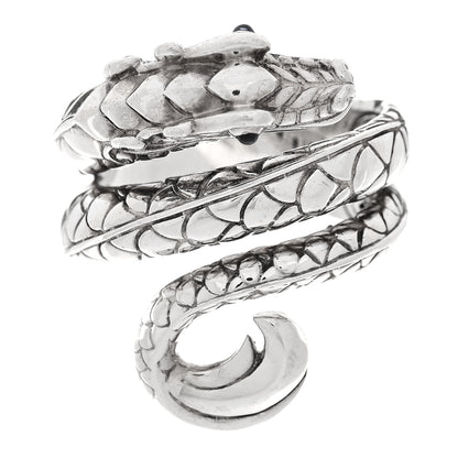 John Hardy Sterling Silver Blue Sapphire Legends Naga Dragon Coil Ring  54 7 1 of 5