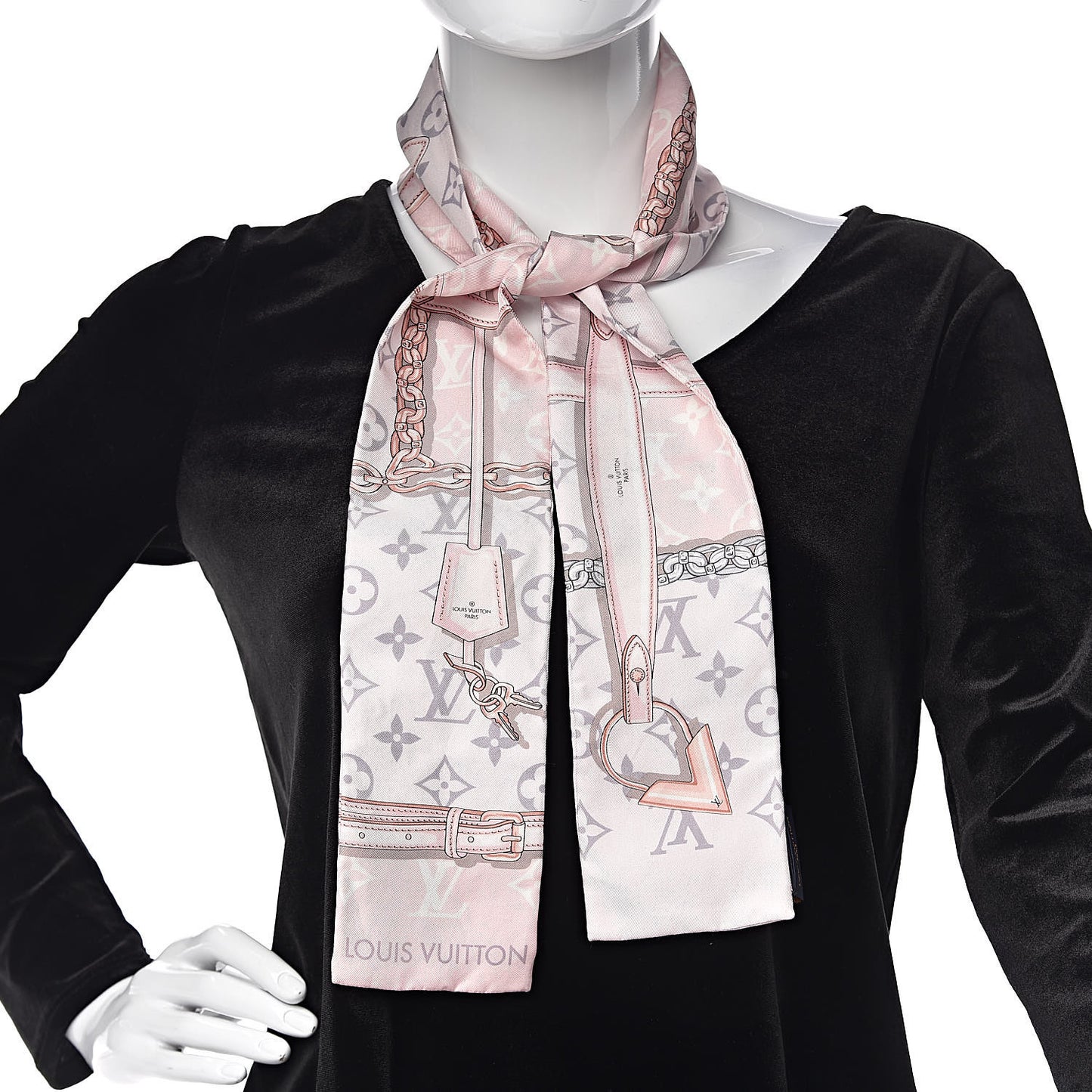 Silk Monogram Confidential Bandeau Light Pink