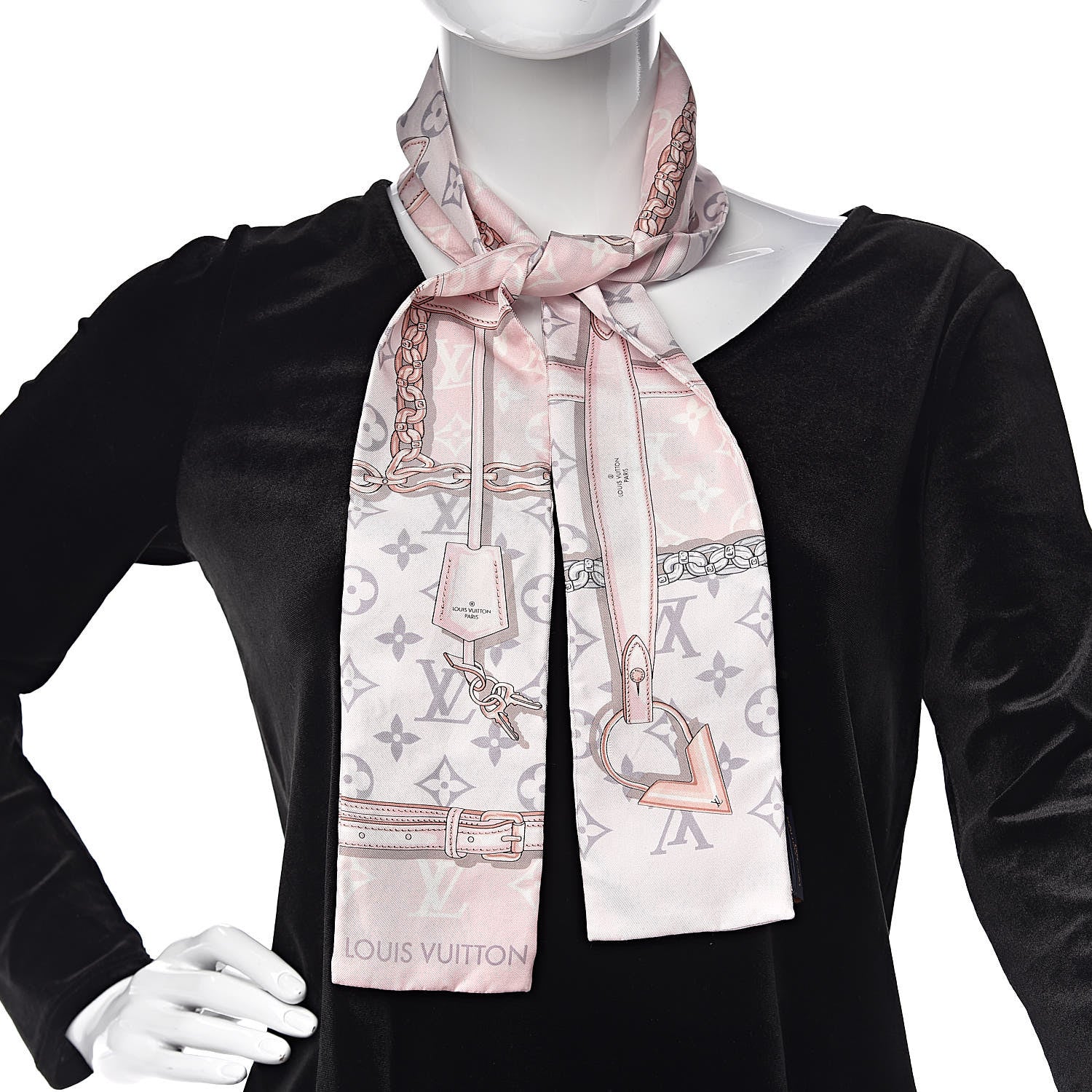 Louis Vuitton Silk Monogram Confidential Bandeau Light Pink 2 of 4