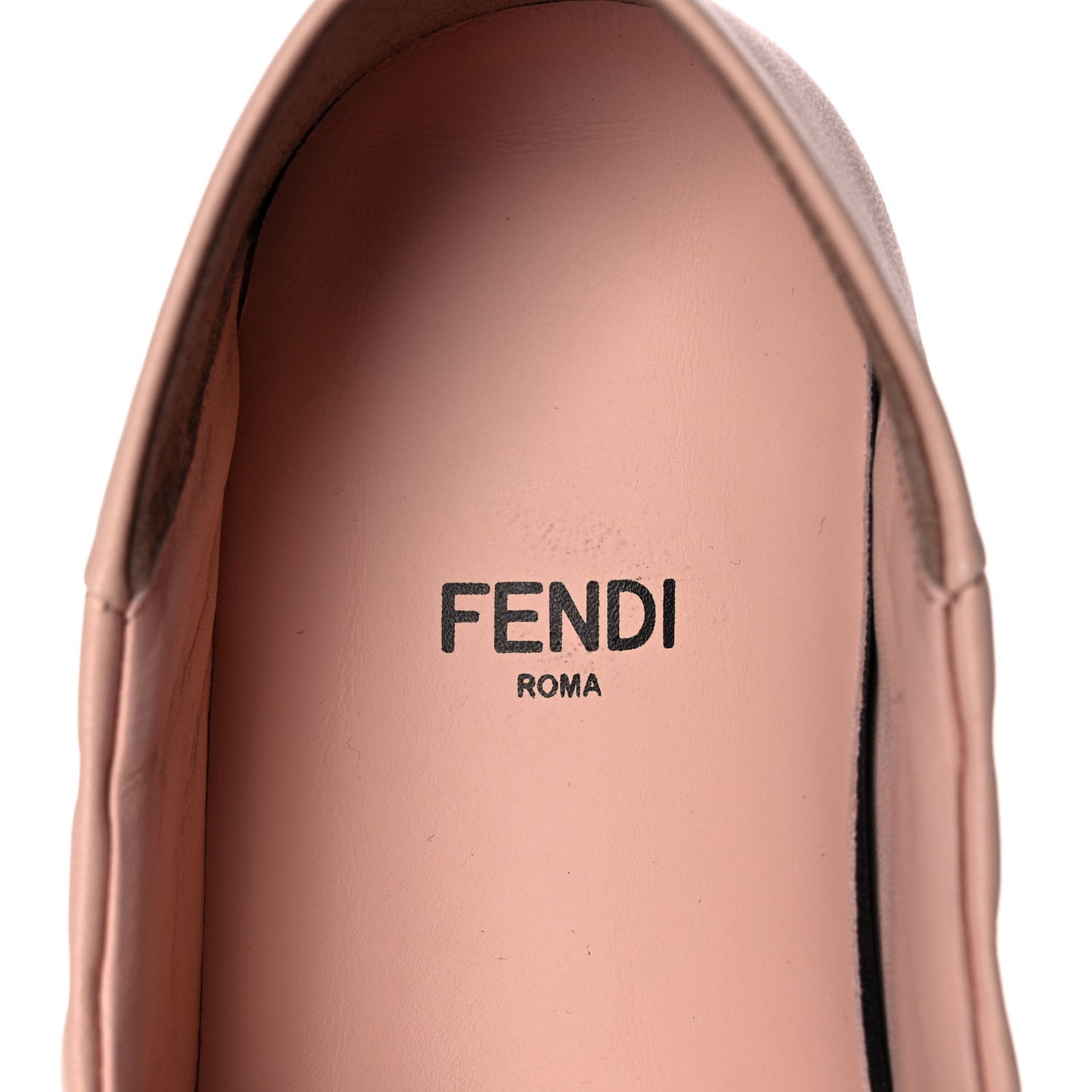 Nappa FF Embossed Slippers 37 Rosa Quarzo