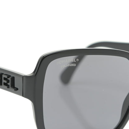 Chanel Acetate Polarized Square Sunglasses 5408 Black 7 of 8