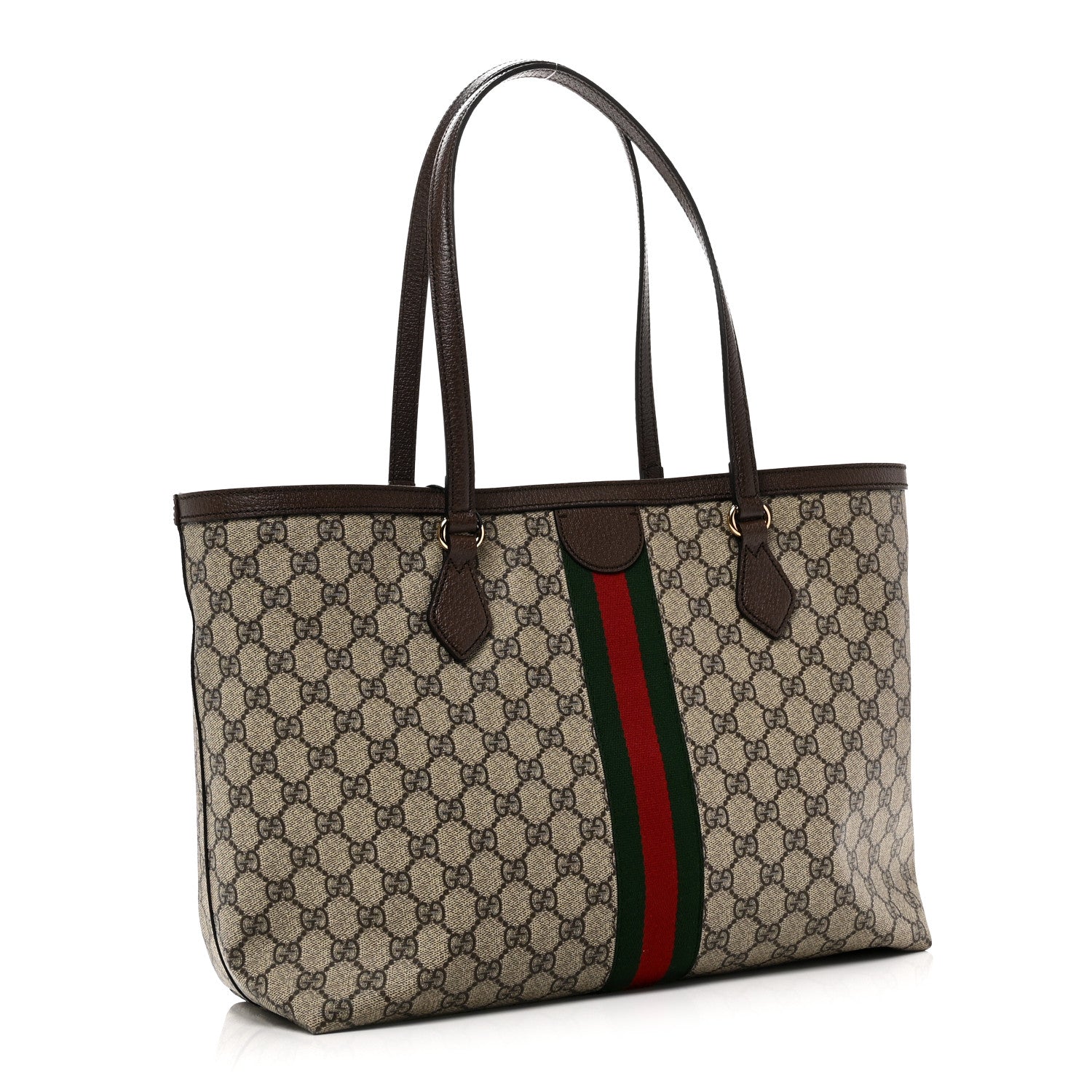 Gucci GGロゴ オフディア Gucci GG Supreme Monogram Medium Ophidia Shopping Tote Brown