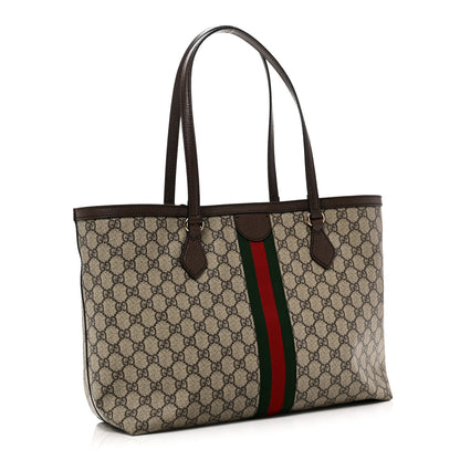 Gucci GG Supreme Monogram Medium Ophidia Shopping Tote Brown 3 of 11